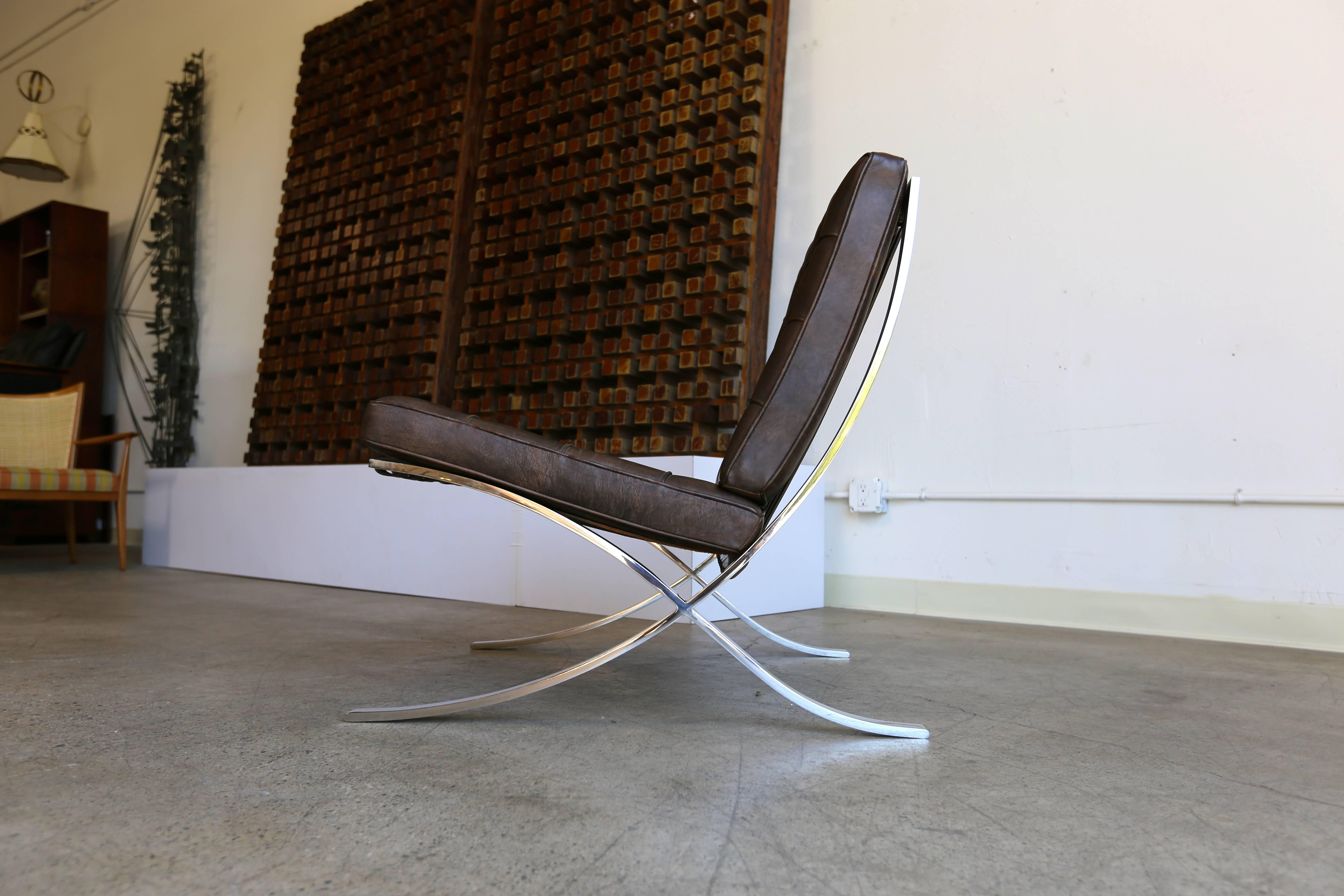 Rare Barcelona Chairs by Ludwig Mies van der Rohe for Gerald R. Griffith 1