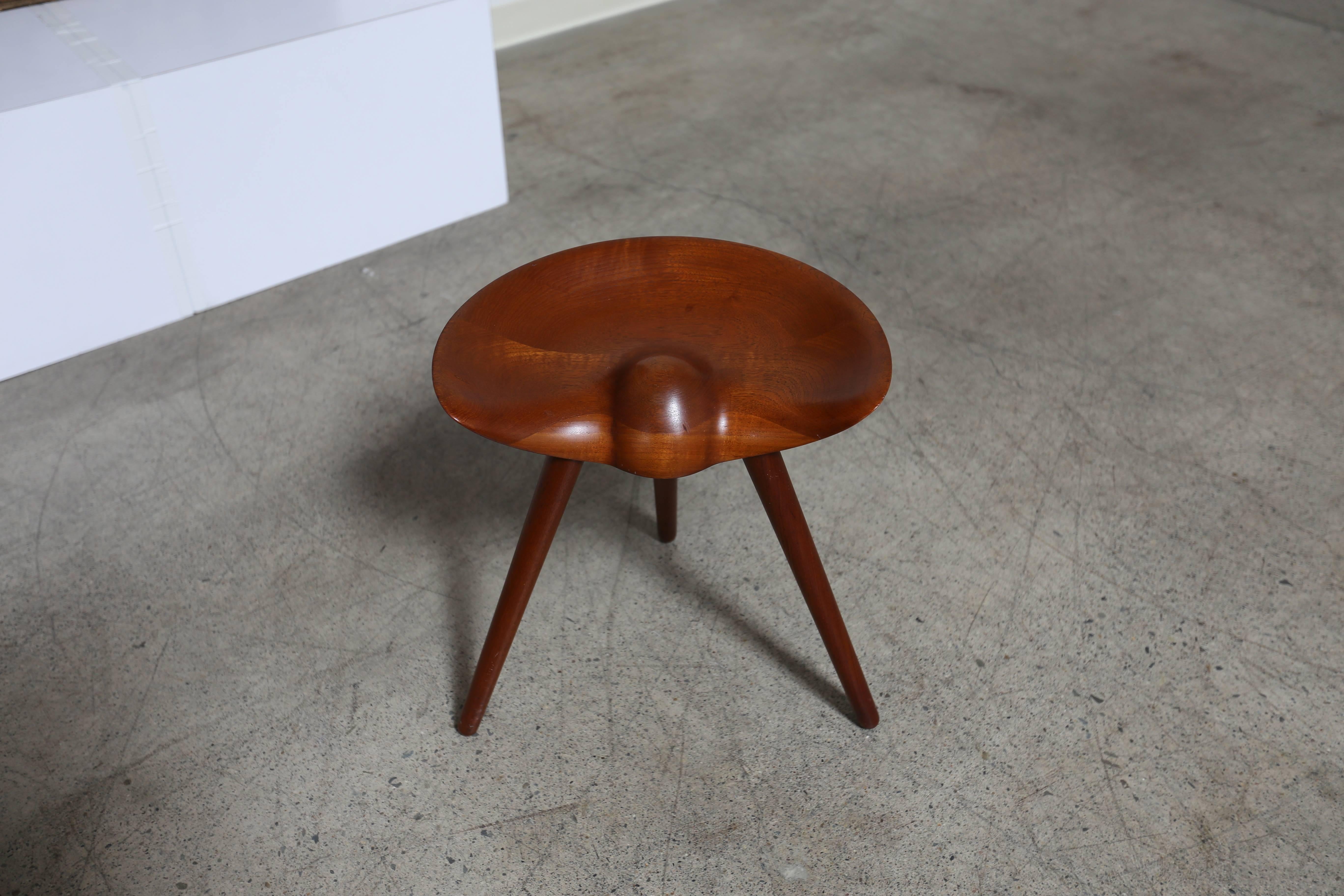 Stool by Mogens Lassen for K. Thomsen In Good Condition In Costa Mesa, CA