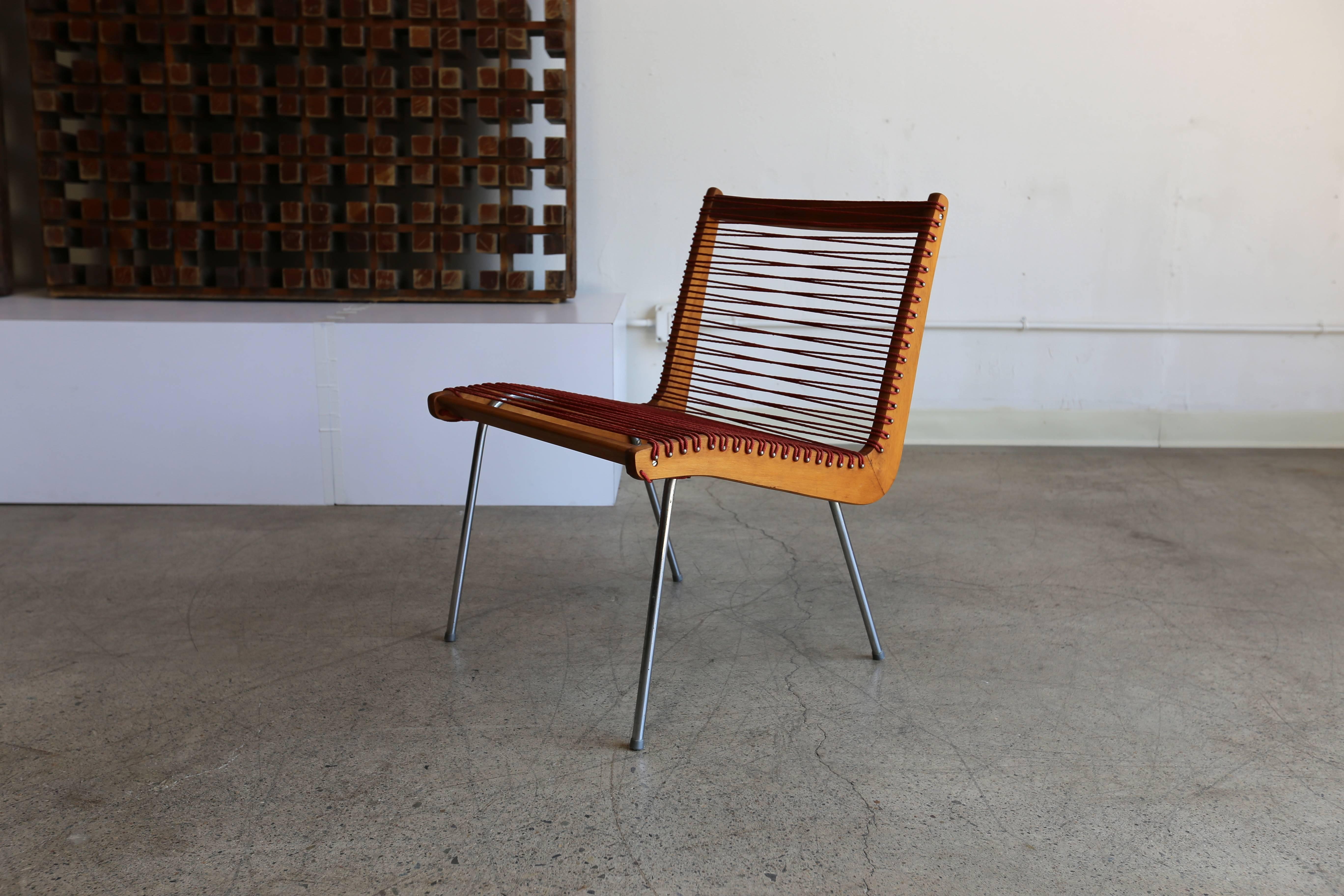String chair by Robert J Ellenberger for Calfab Furniture Company, Los Angeles.

Selected for a Museum of Modern Art Good Design exhibition in 1950. 

