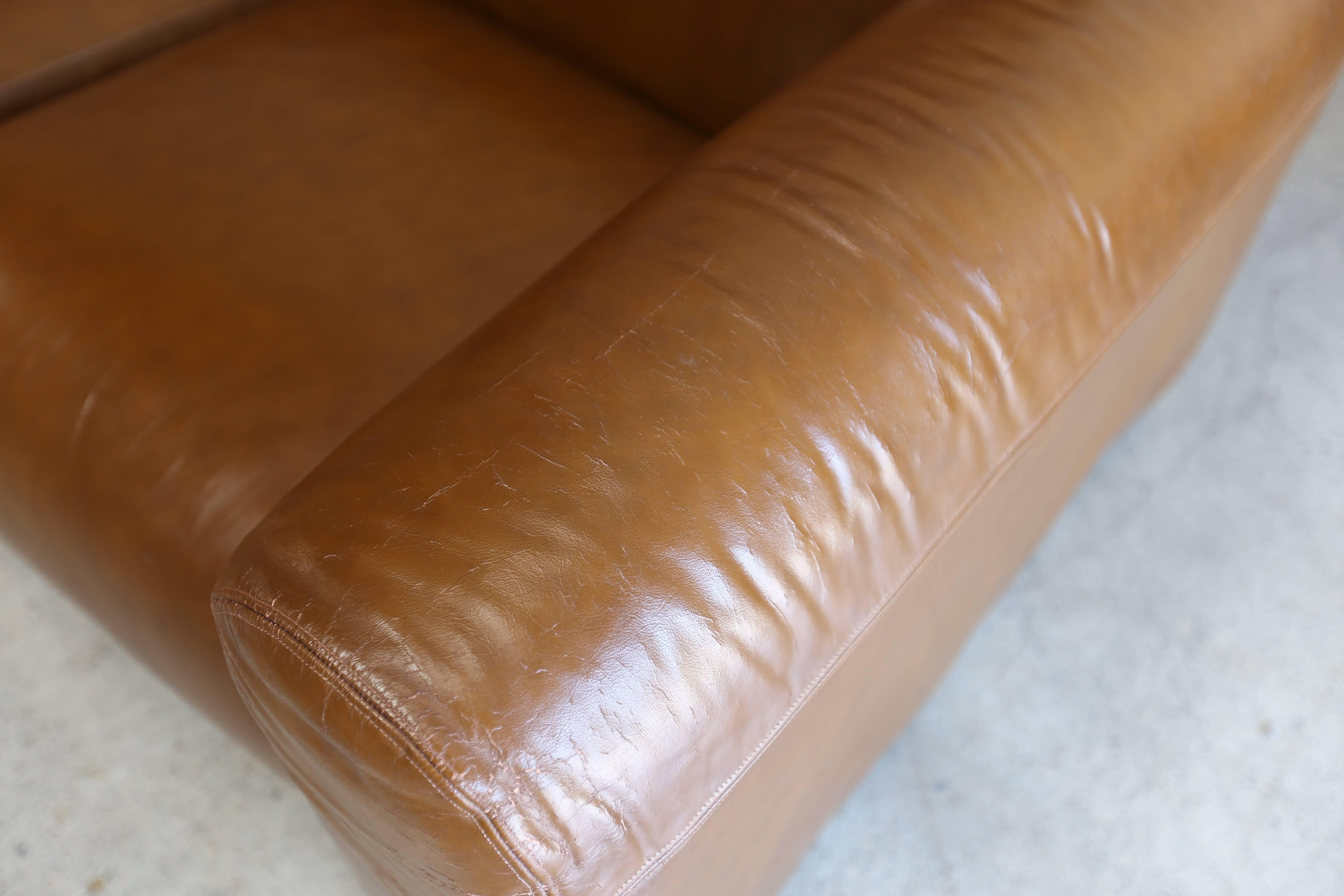 Pair of Leather Sofas by Stendig 2