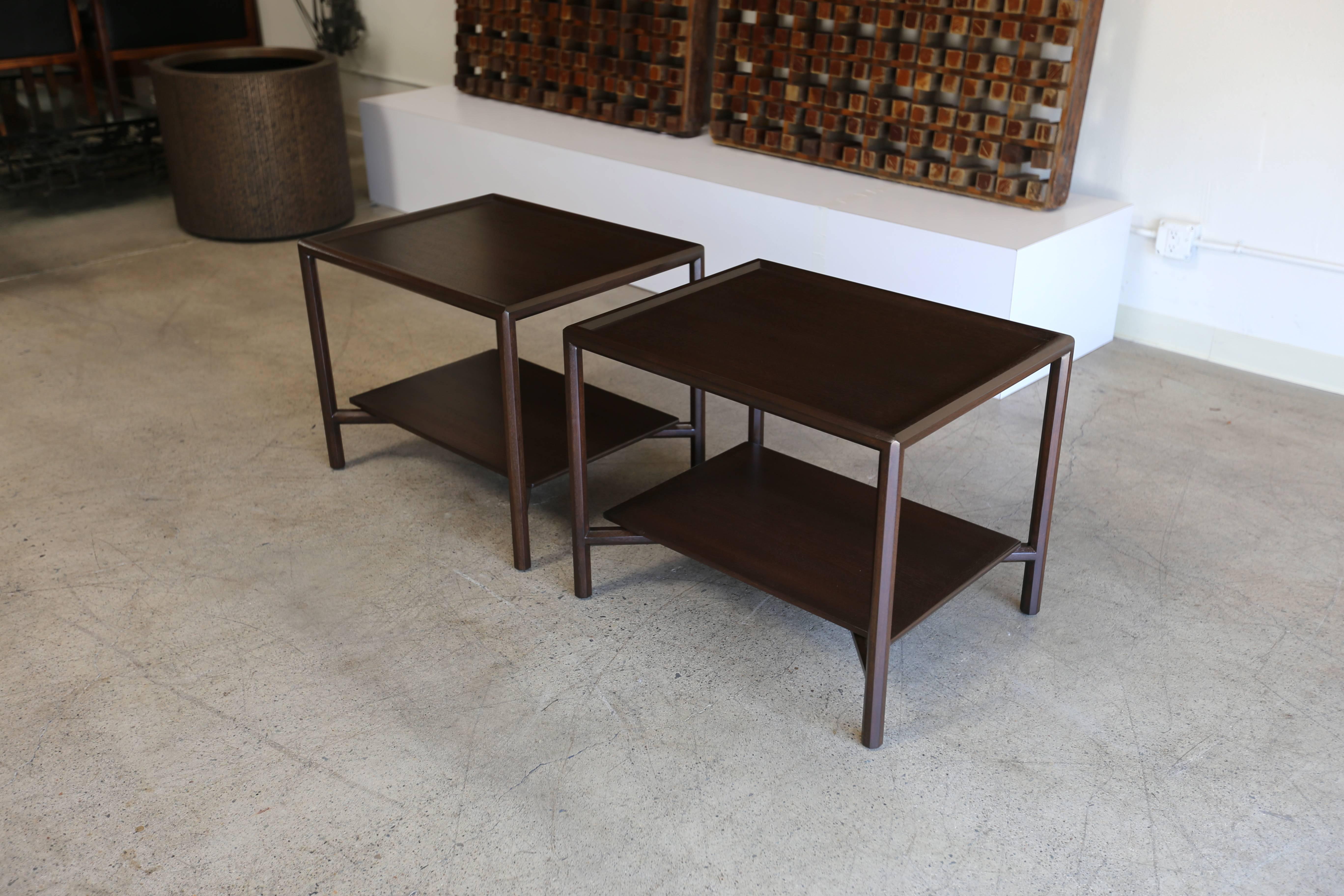 Mid-Century Modern Pair of Side Tables by Edward Wormley for Dunbar