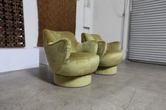 Pair of Swivel Lounge Chairs by Vladimir Kagan for Directional