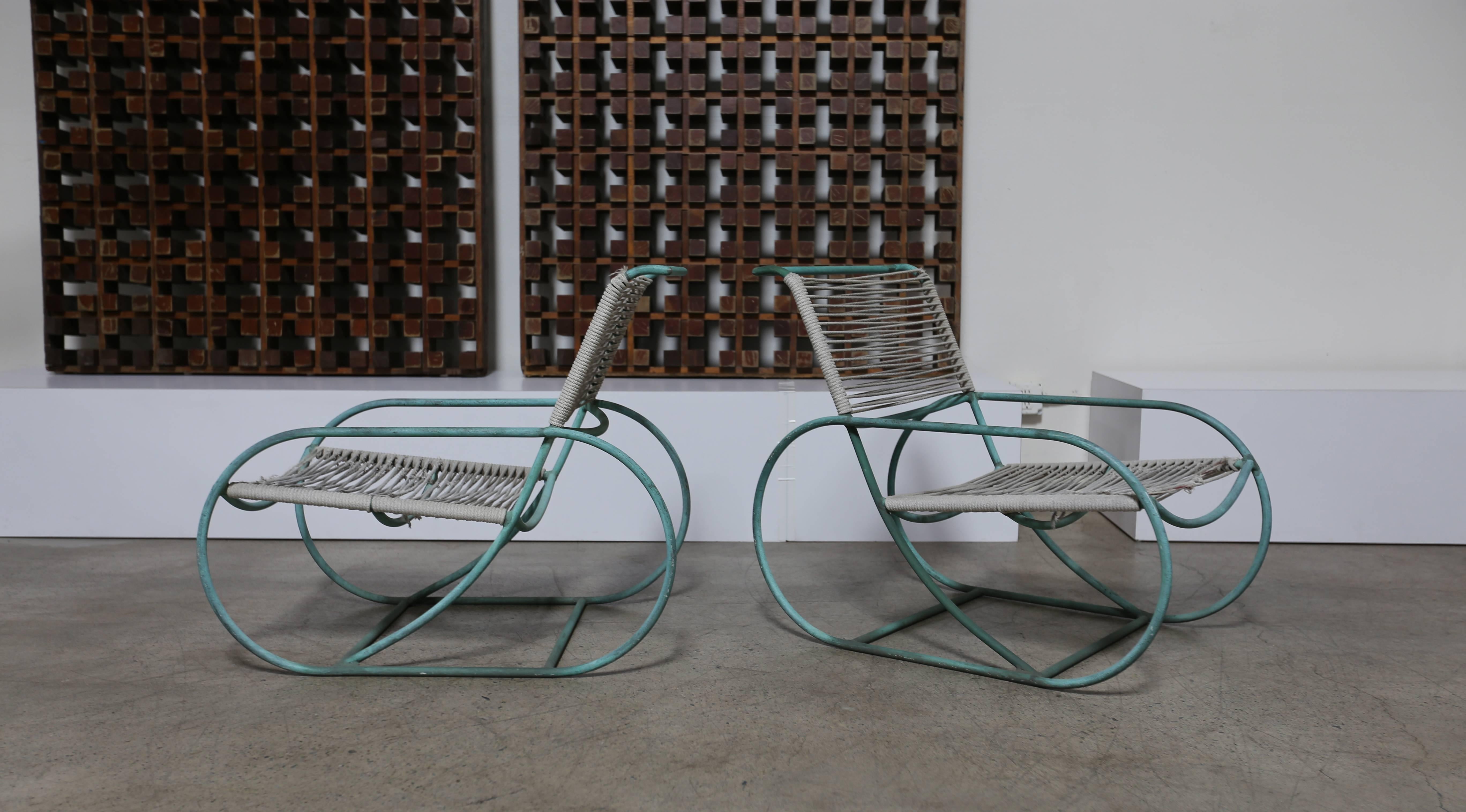 American Pair of Lounge Chairs by Kipp Stewart for Terra