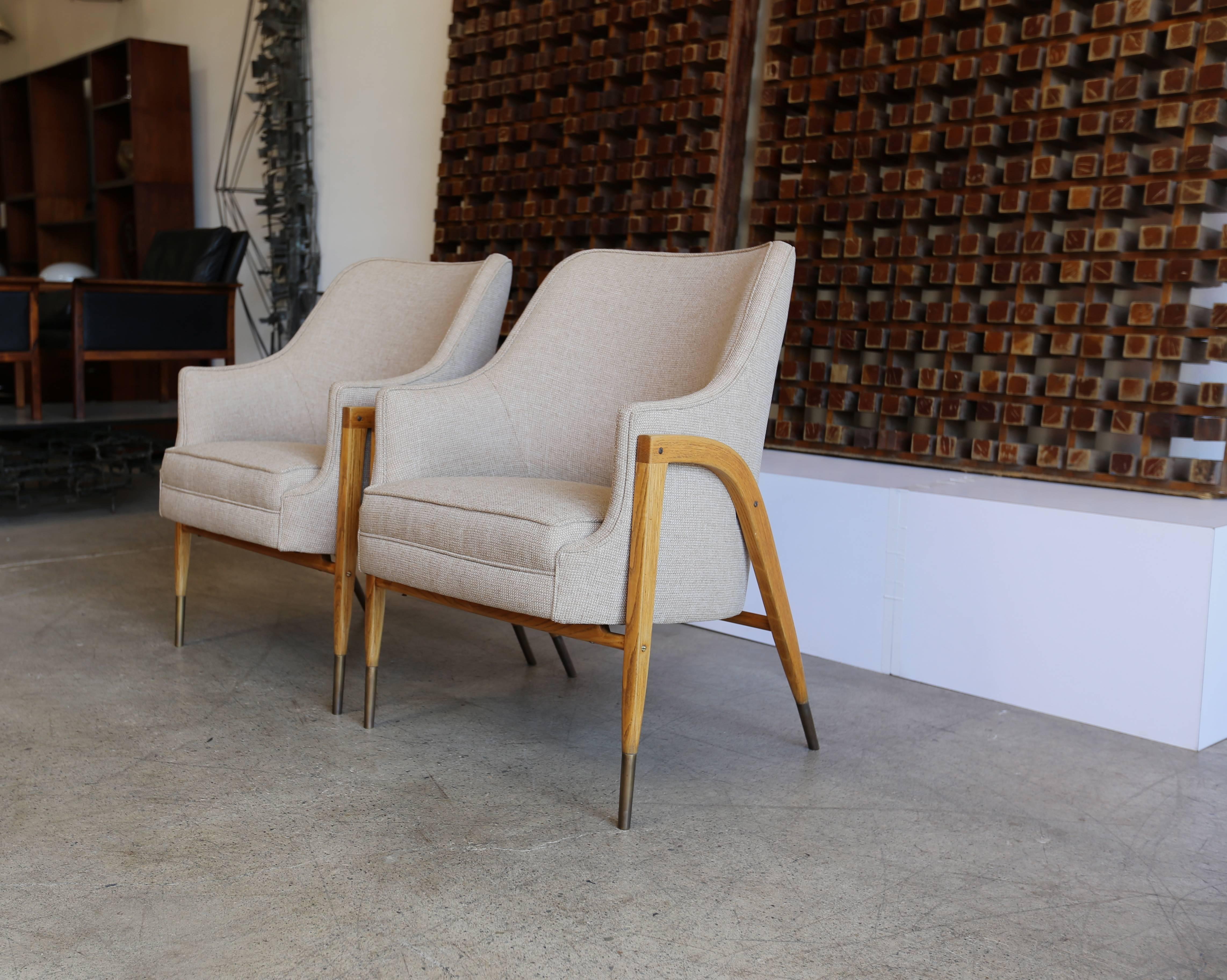 20th Century Rare Pair of Model # 5510 Armchairs by Edward Wormley for Dunbar