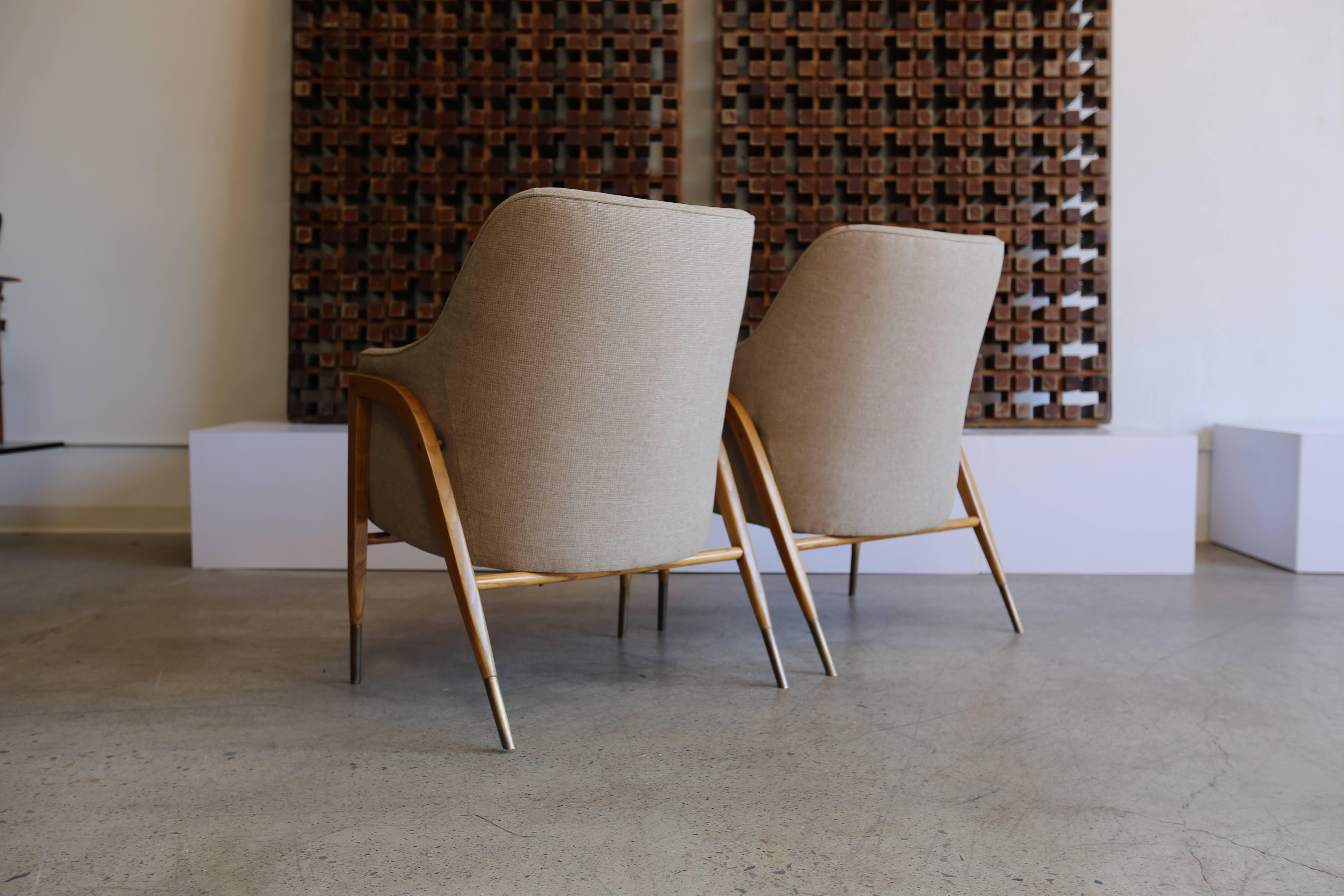 Rare Pair of Model # 5510 Armchairs by Edward Wormley for Dunbar 1