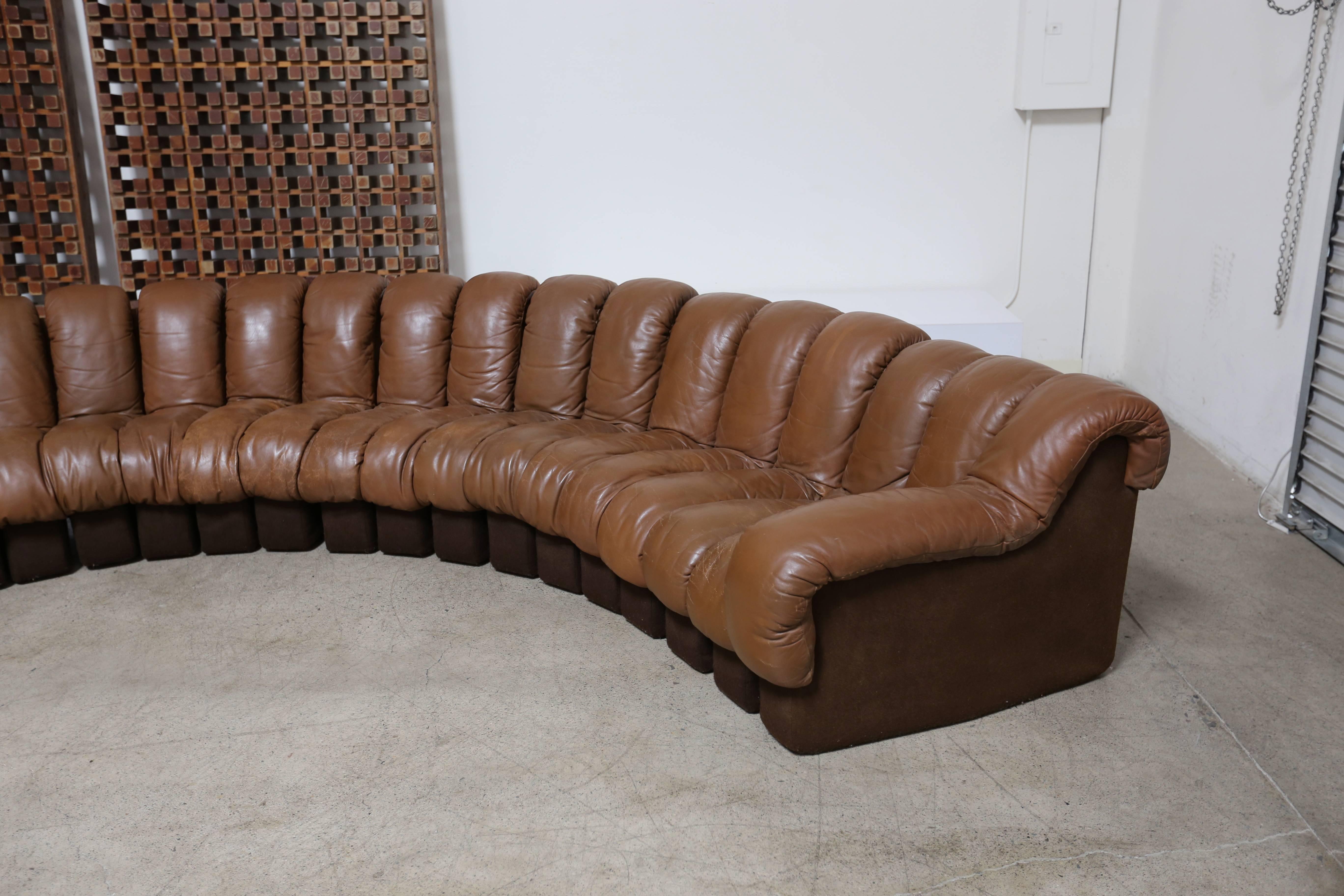 20th Century De Sede DS 600 Non Stop 22-Piece Modular Sofa 