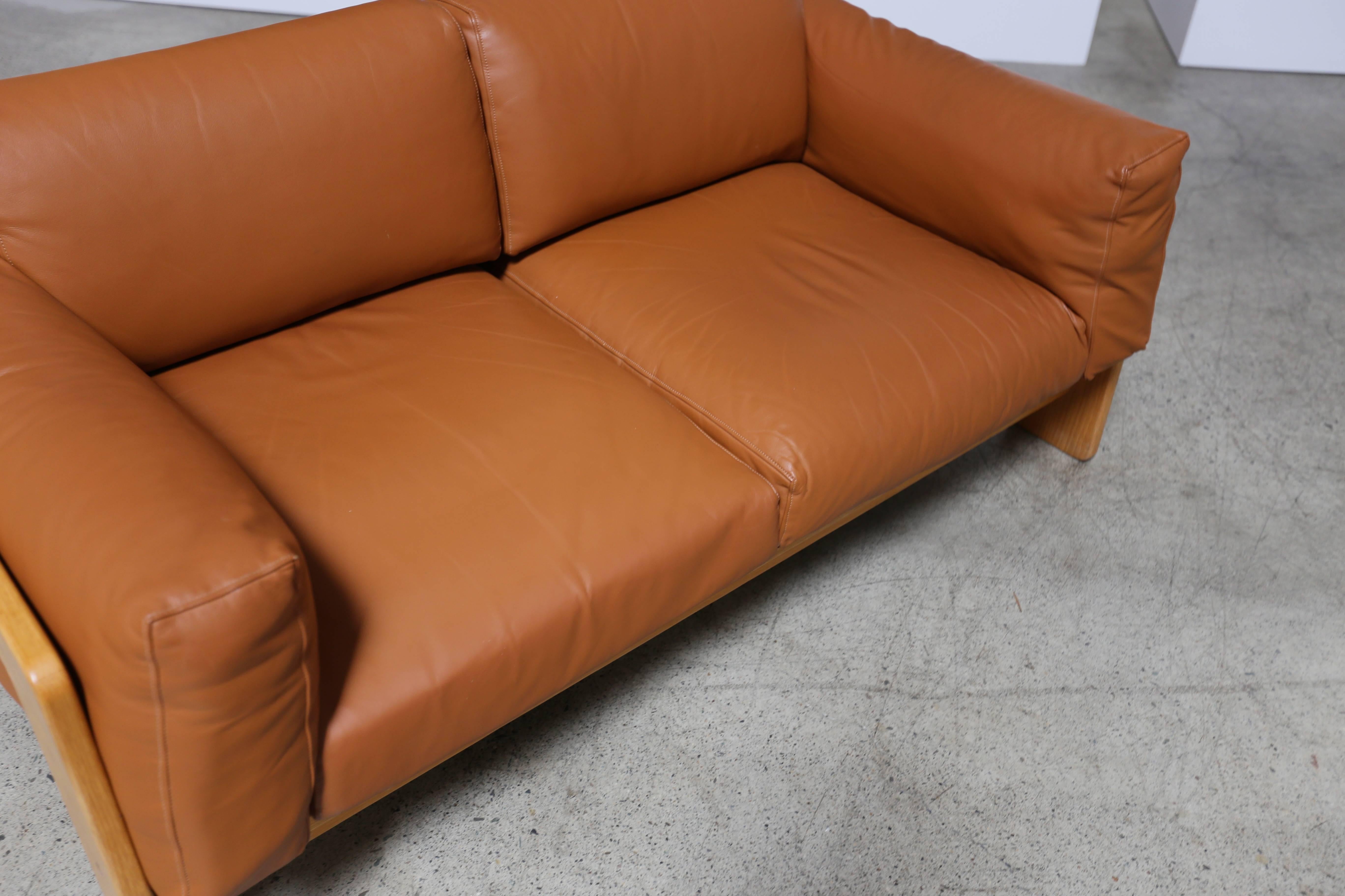 Leather Settee by Tobia Scarpa 2
