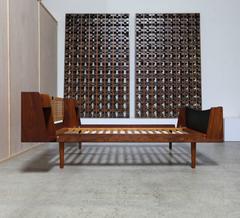 Teak and Cane Bed by Hans Wegner