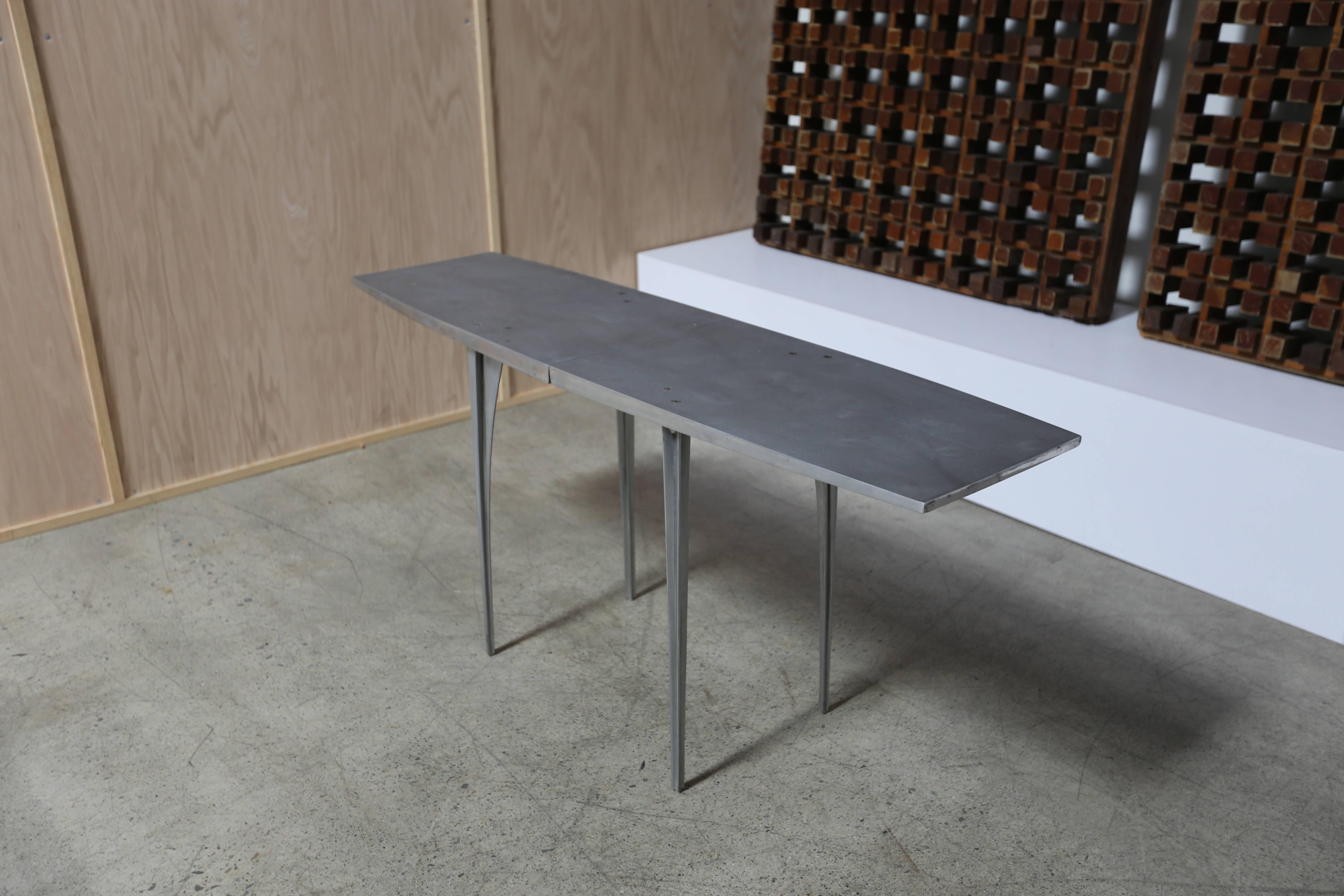 Robert Josten aluminum console table.
