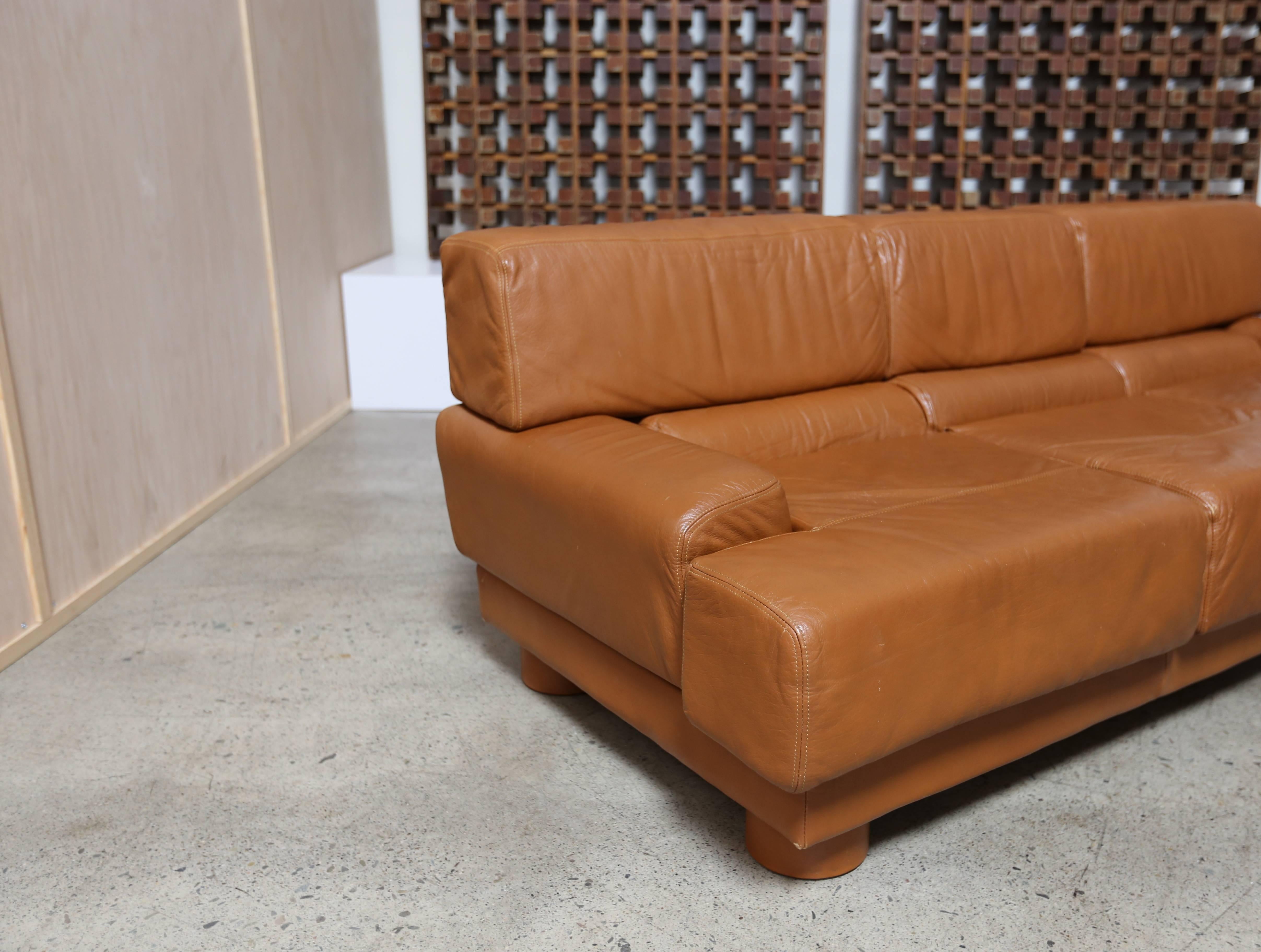 20th Century Leather Sofa by Percival Lafer