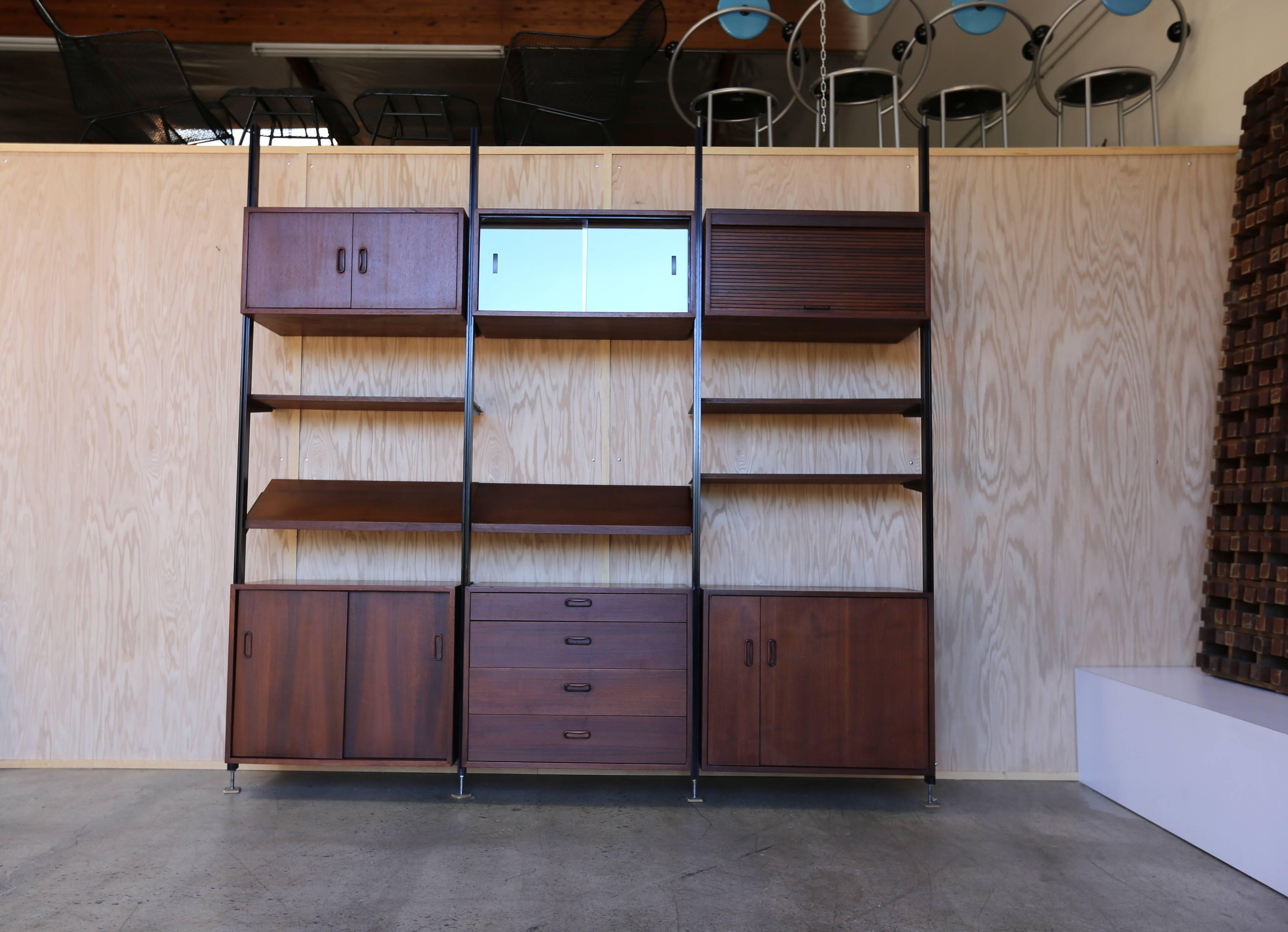 Three bay wall unit by George Nelson for OMNI.