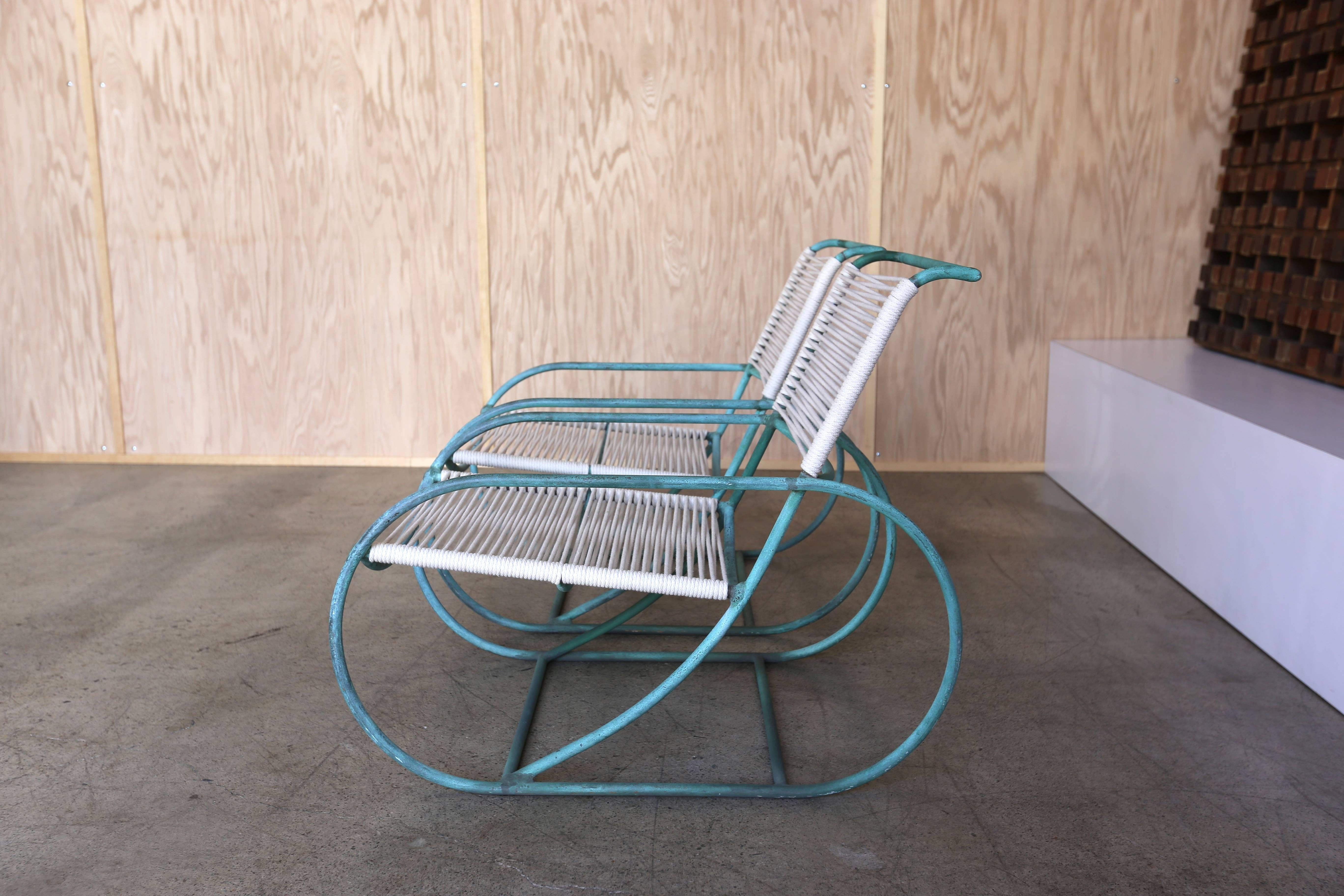 Patinated Pair of Lounge Chairs by Kipp Stewart for Terra