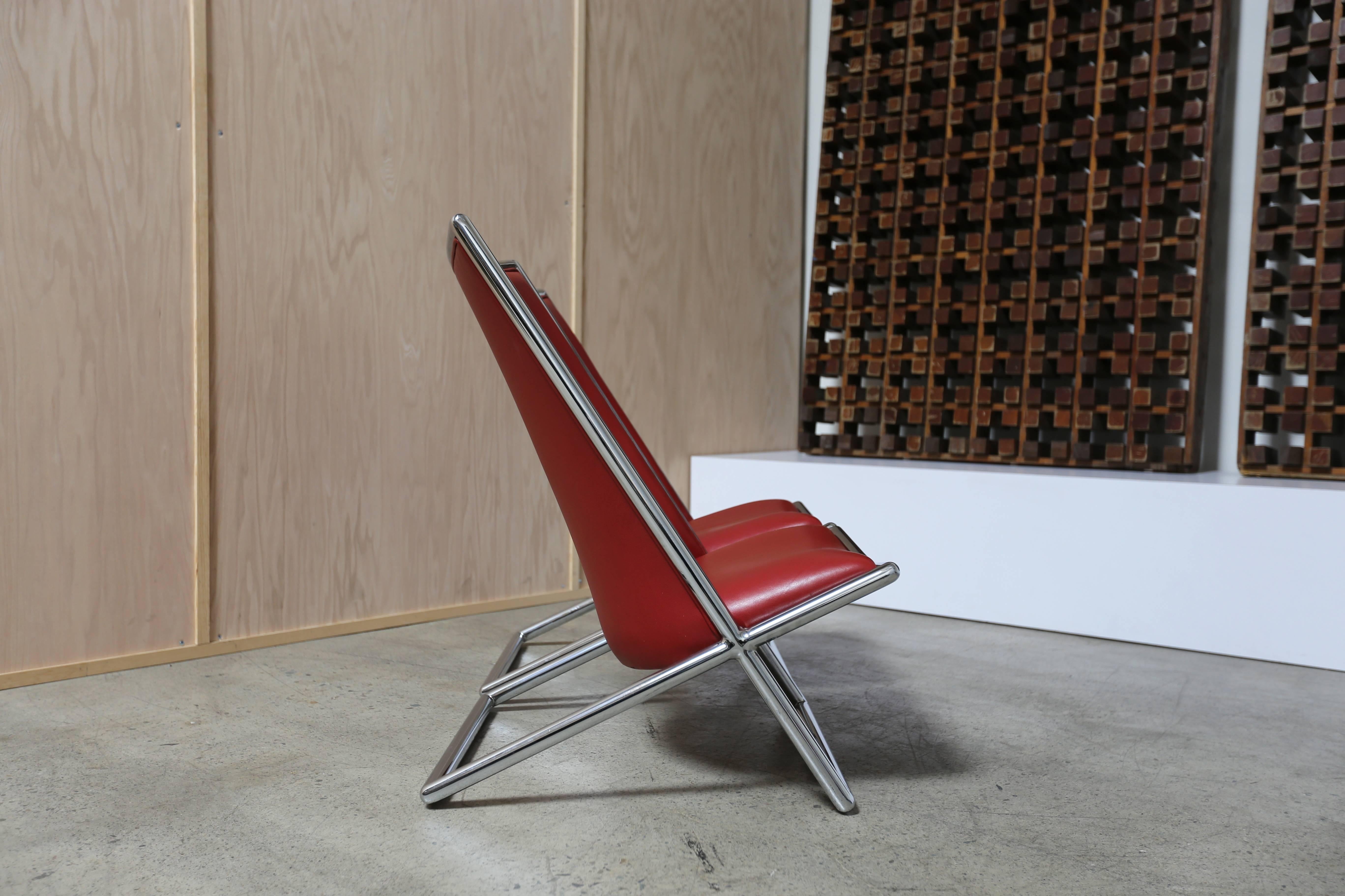 Mid-Century Modern Pair of Scissor Chairs by Ward Bennett