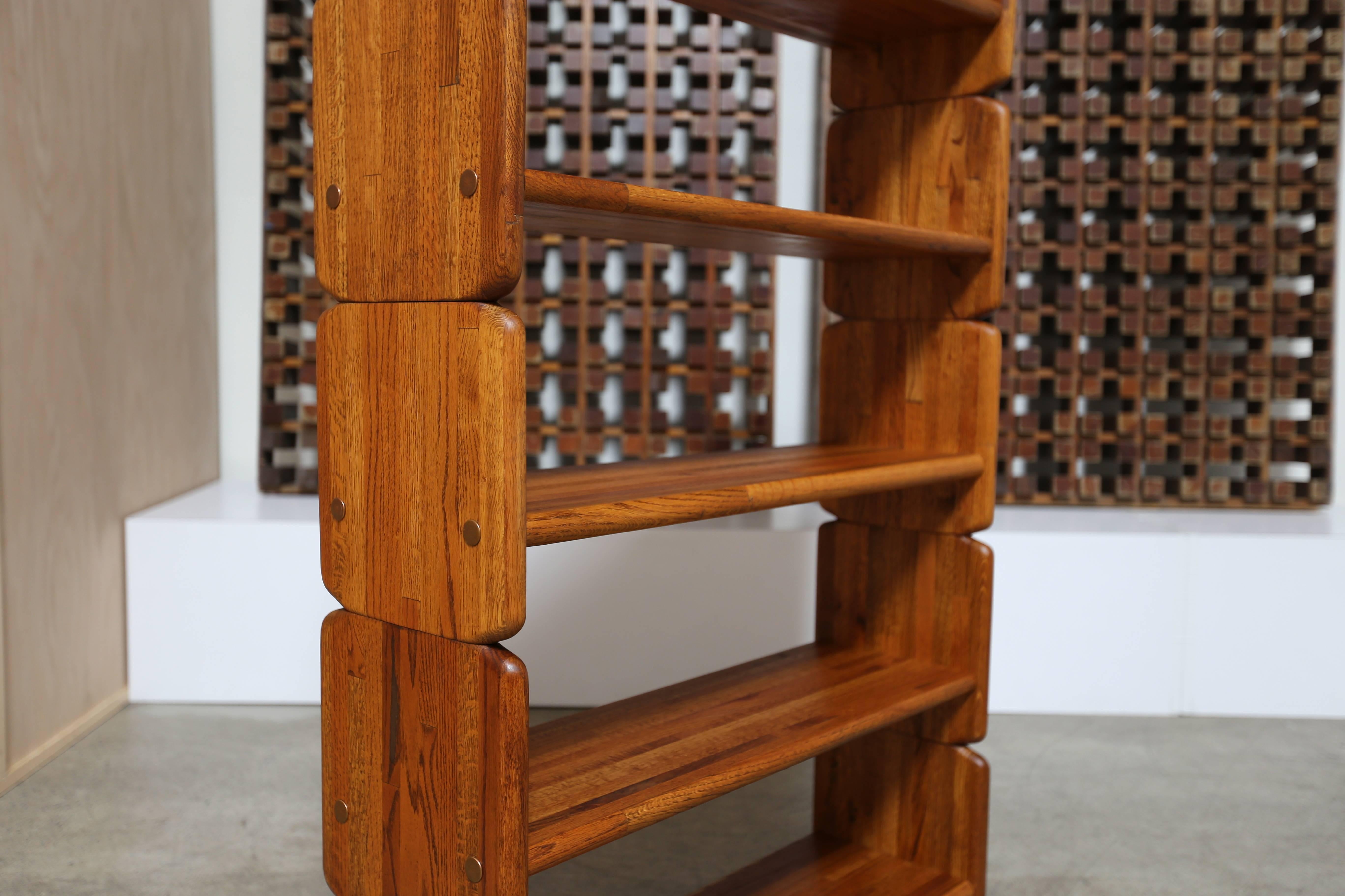 Mid-Century Modern Anonymous Solid Oak Bookcase