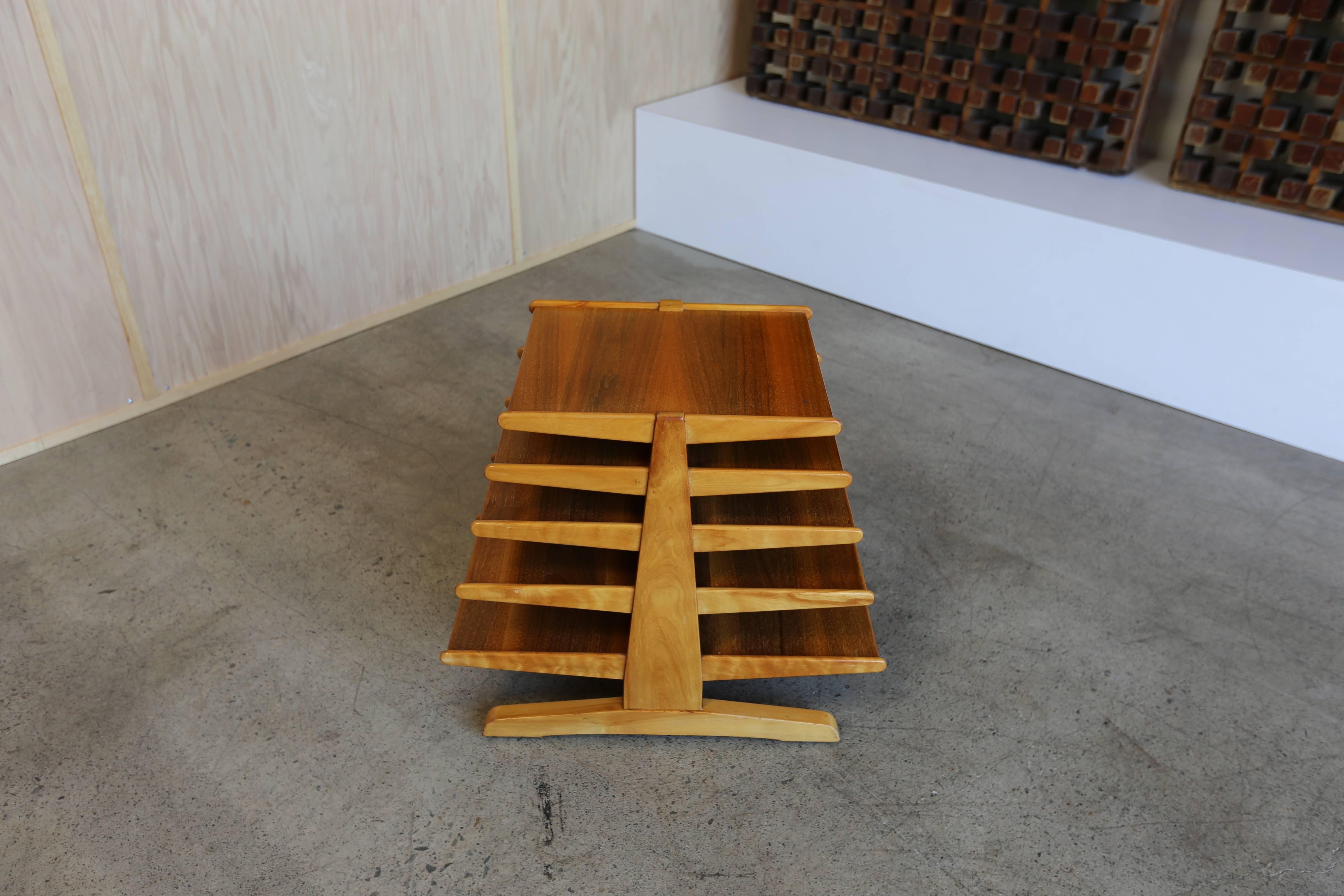 Edward Wormley magazine tree table or rack model # 4765 for Dunbar.