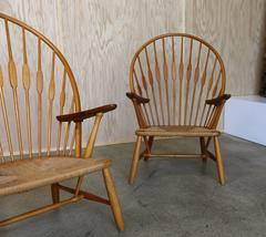 Pair of "Peacock" Chairs by Hans Wegner for Johannes Hansen