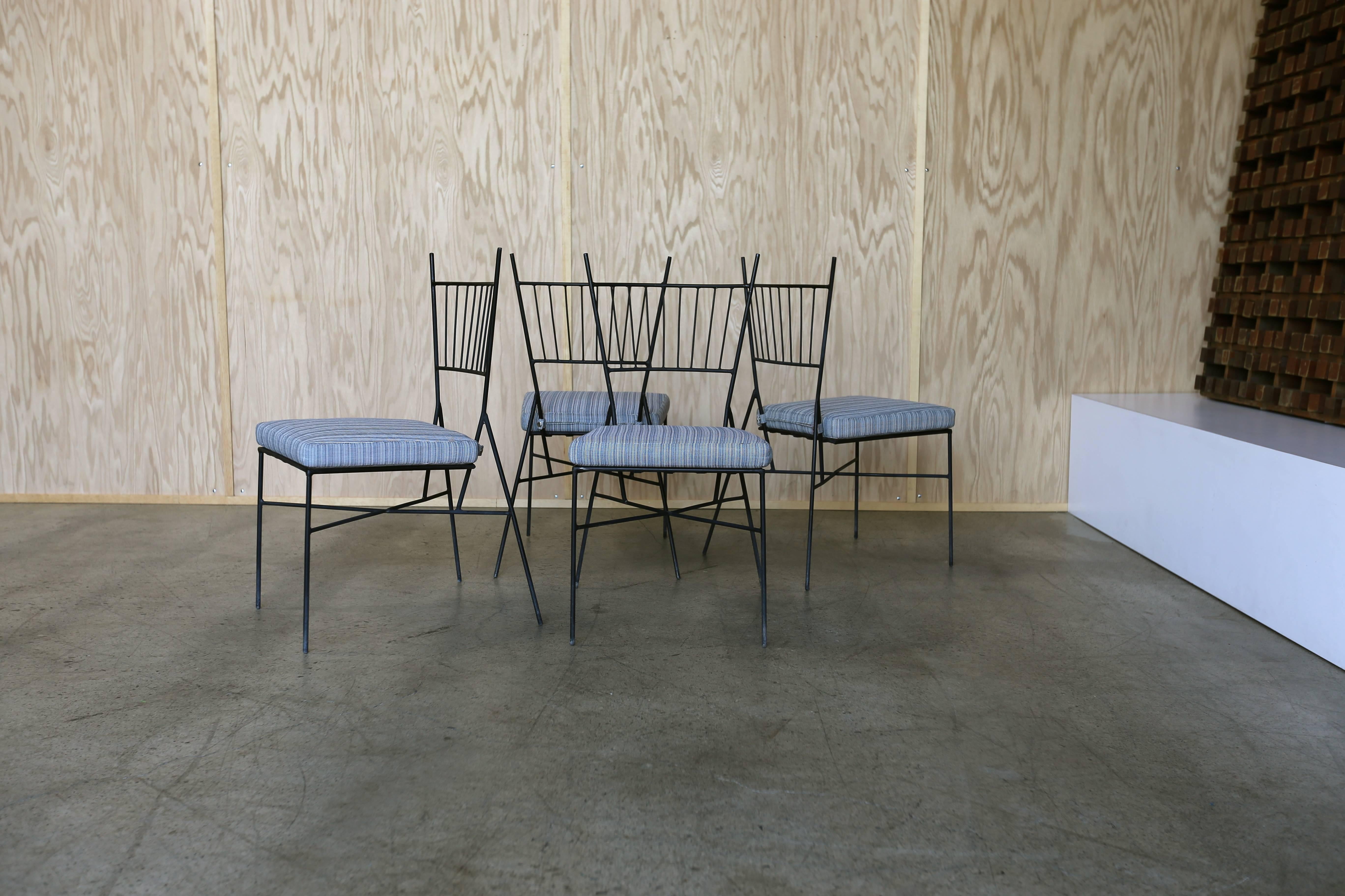 Pavilion collection iron dining chairs by Paul McCobb for Arbuck.