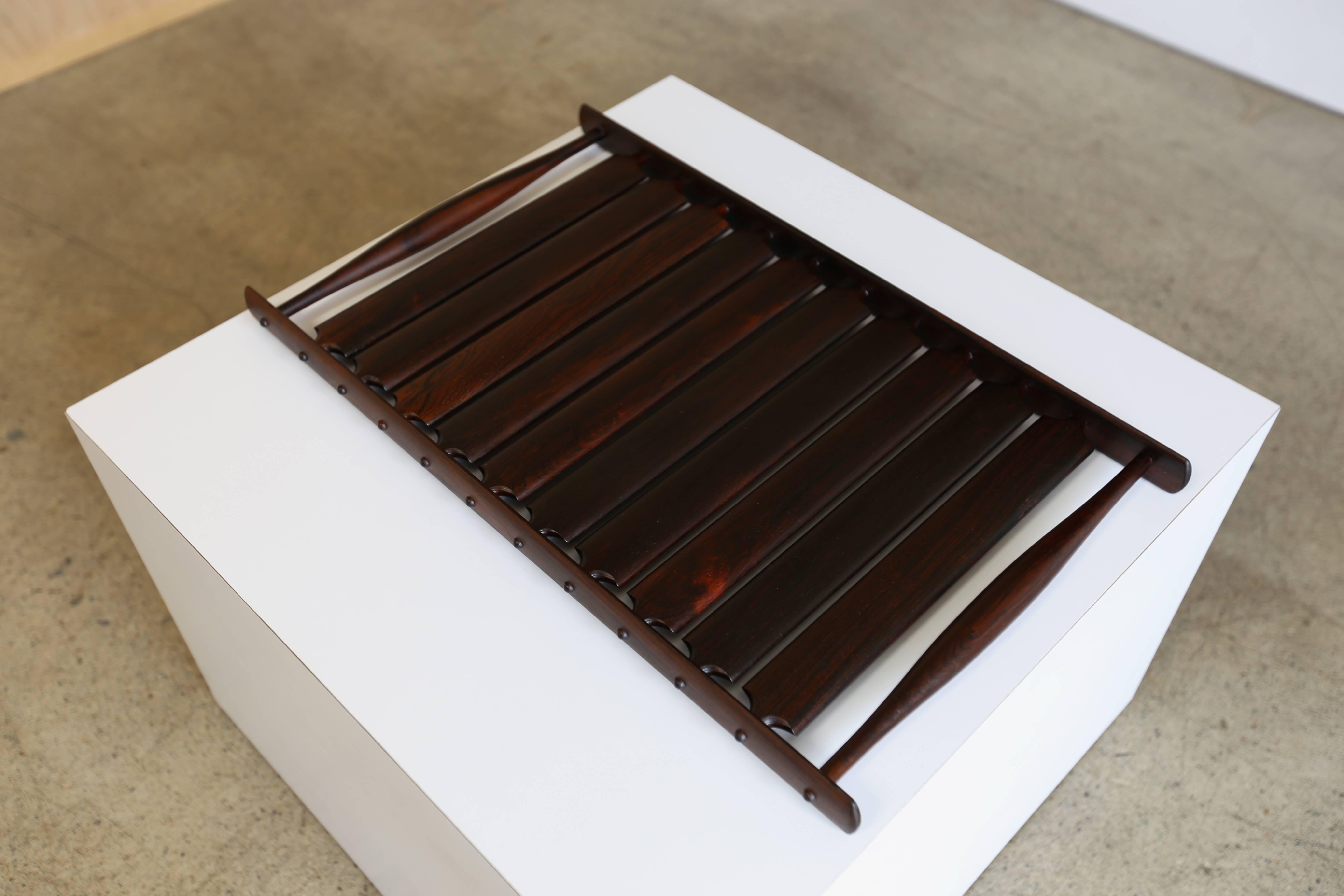 Mid-Century Modern Slatted Rosewood Tray by Jens Quistgaard for Dansk