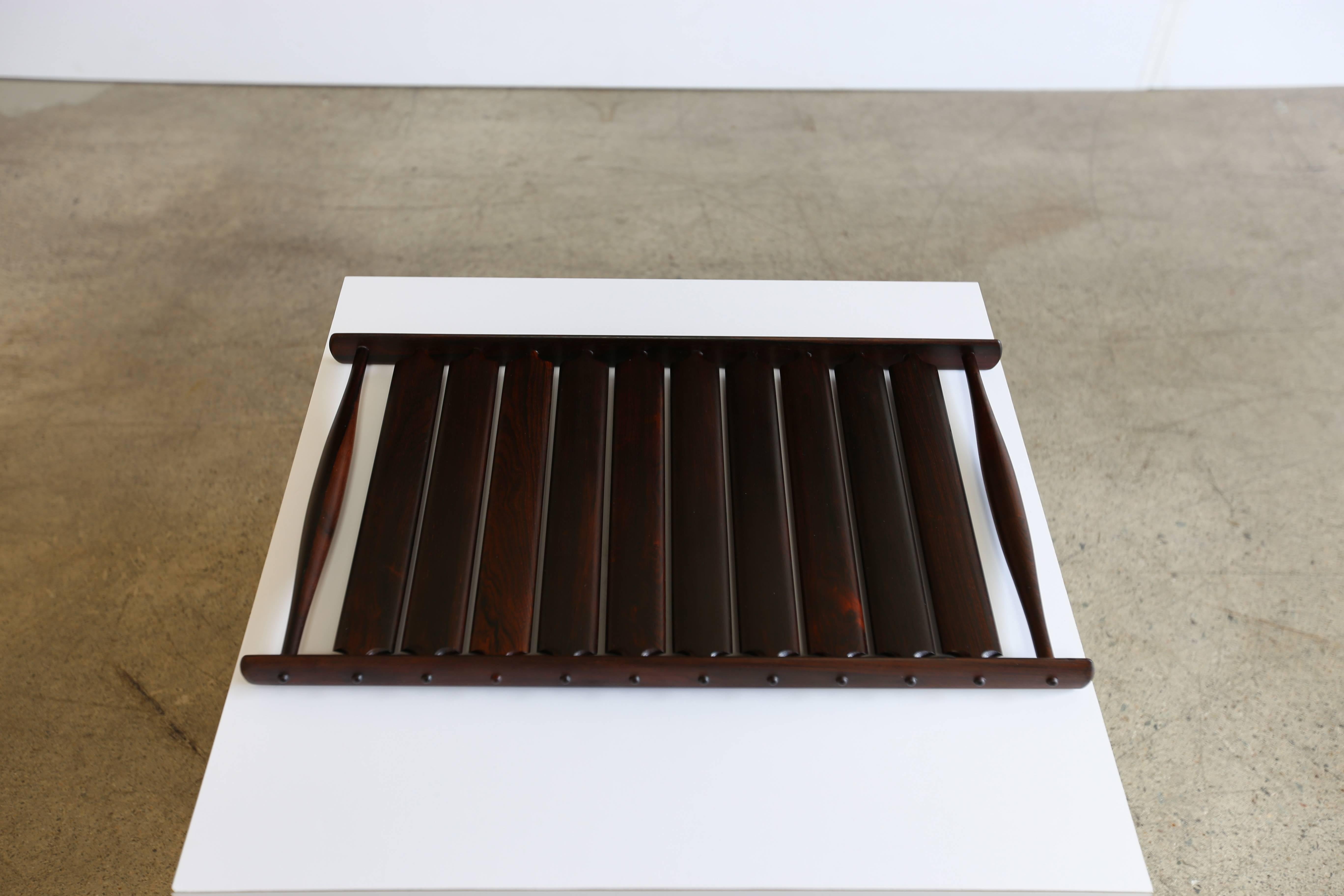 Danish Slatted Rosewood Tray by Jens Quistgaard for Dansk