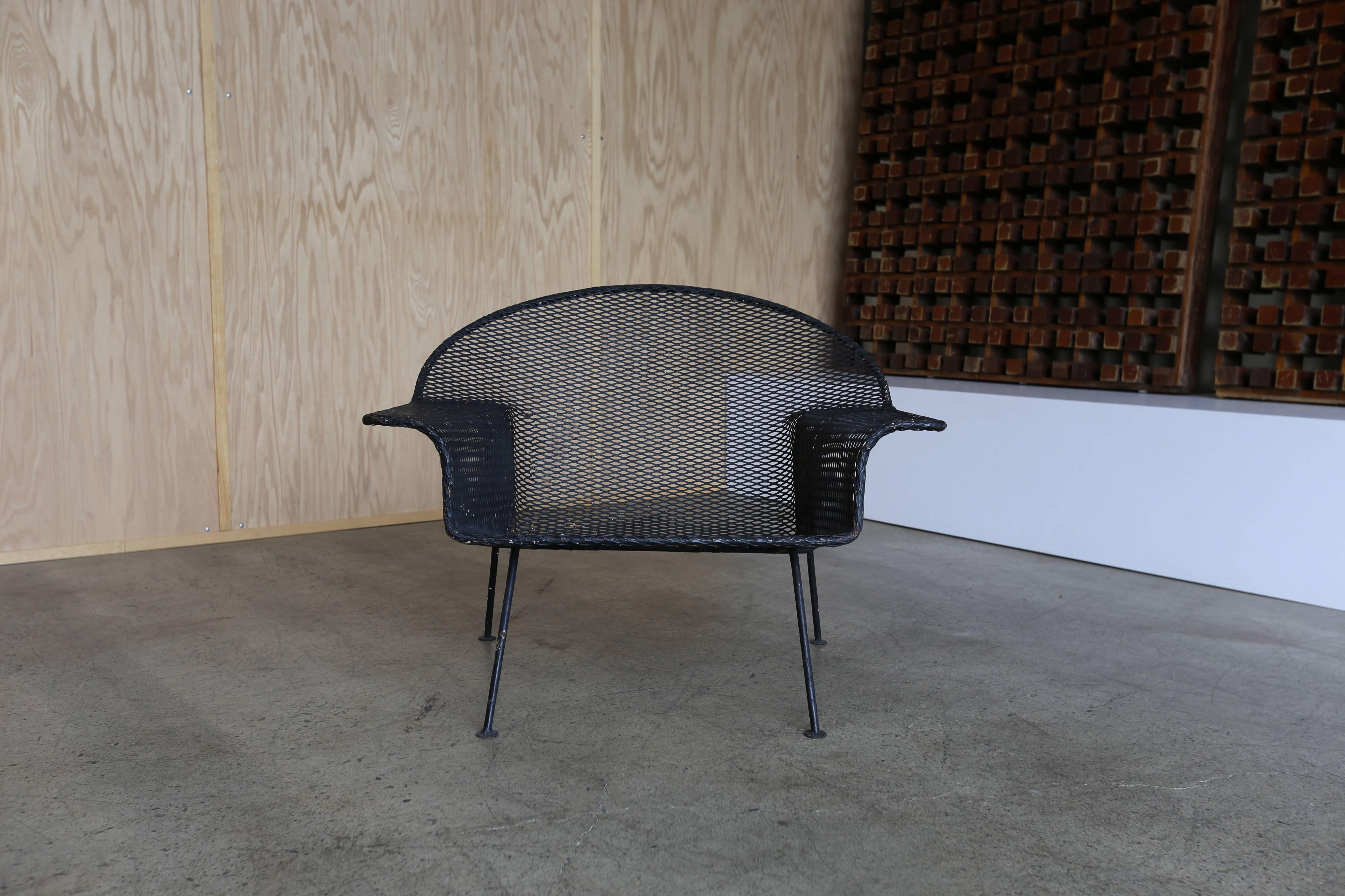 Anonymous sculptural expanded metal lounge chair. Suitable for indoor or outdoor use.