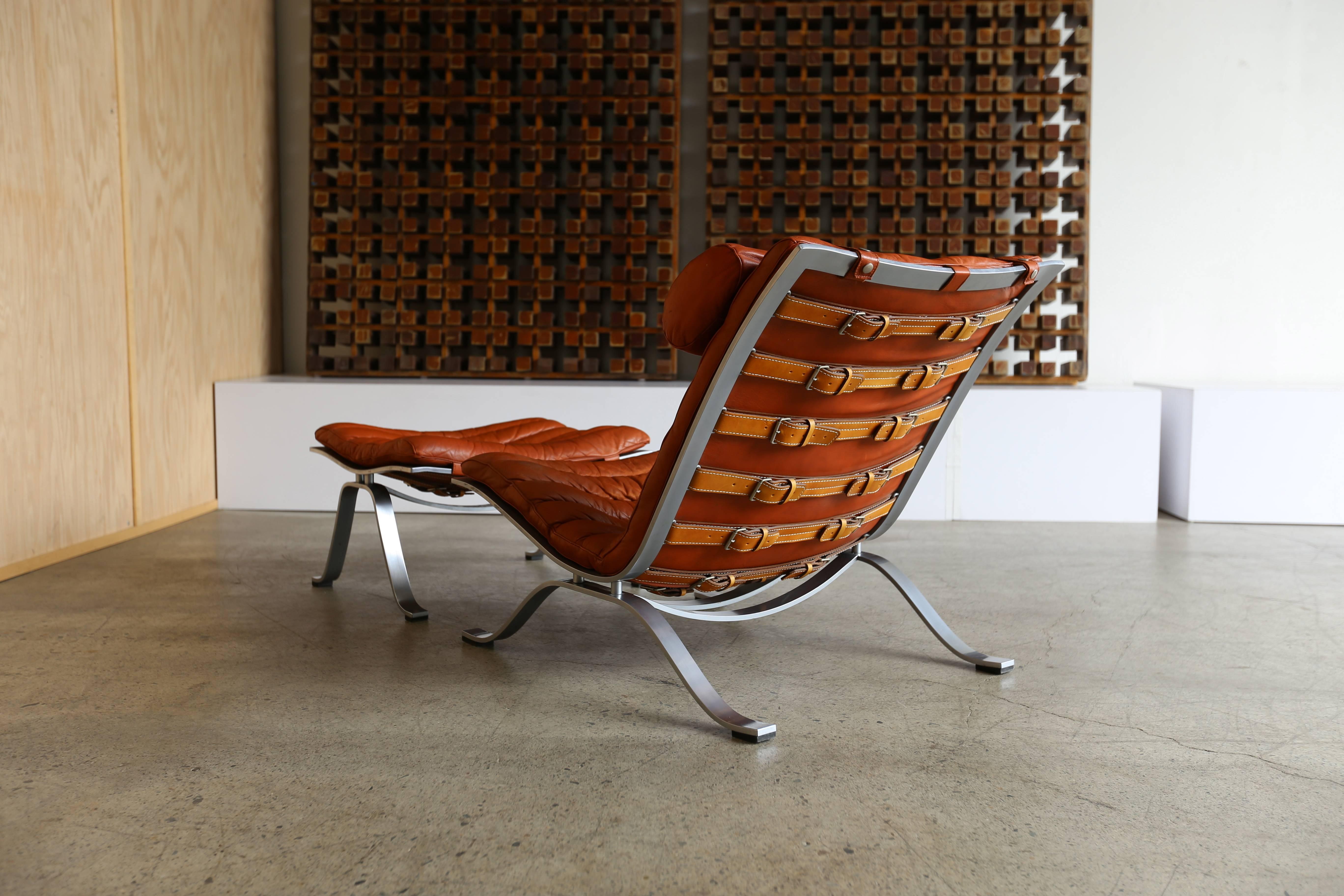 Ari lounge chair and ottoman by Arne Norell.