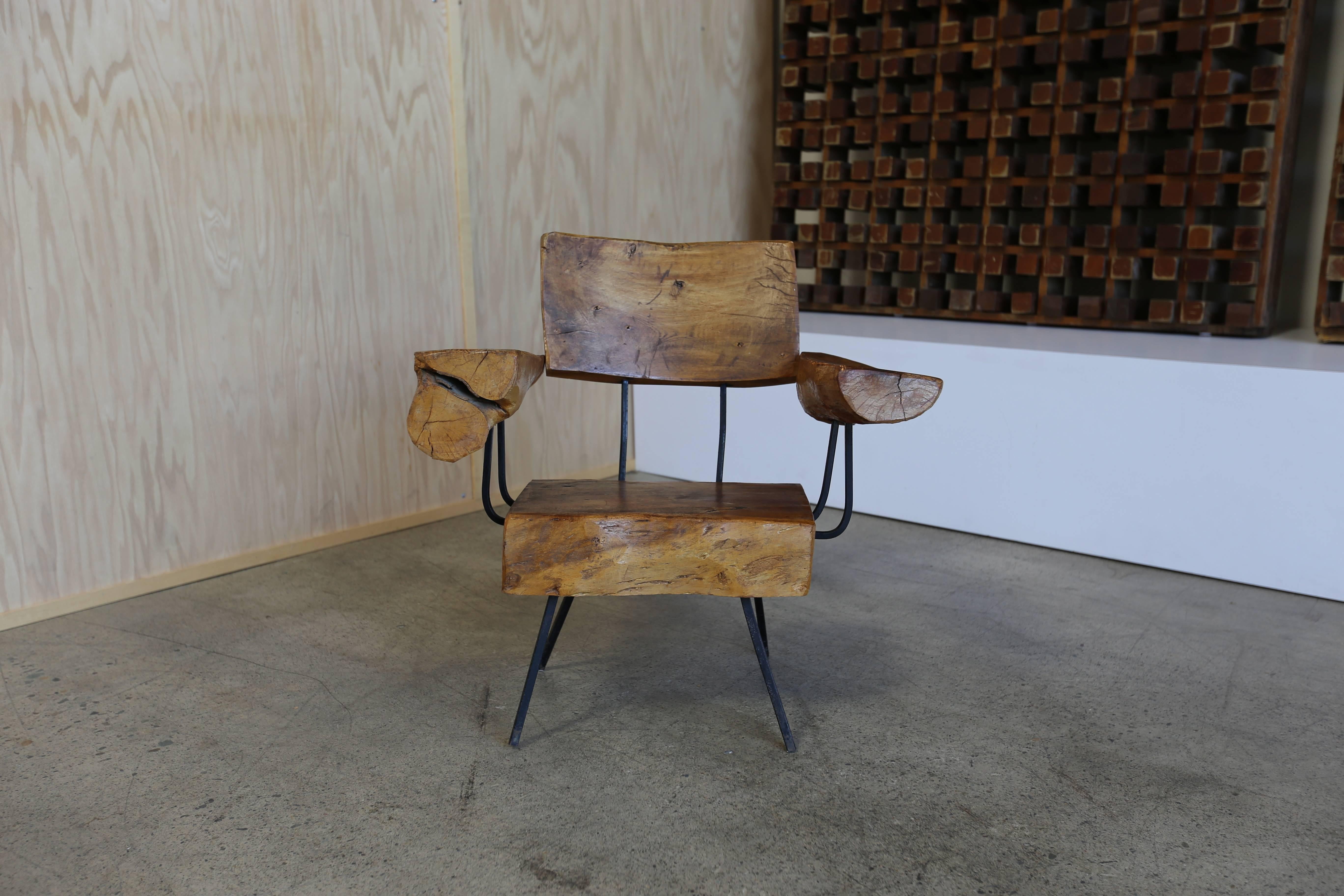 Primitive Wood Log Table and Chairs by Sabena 1