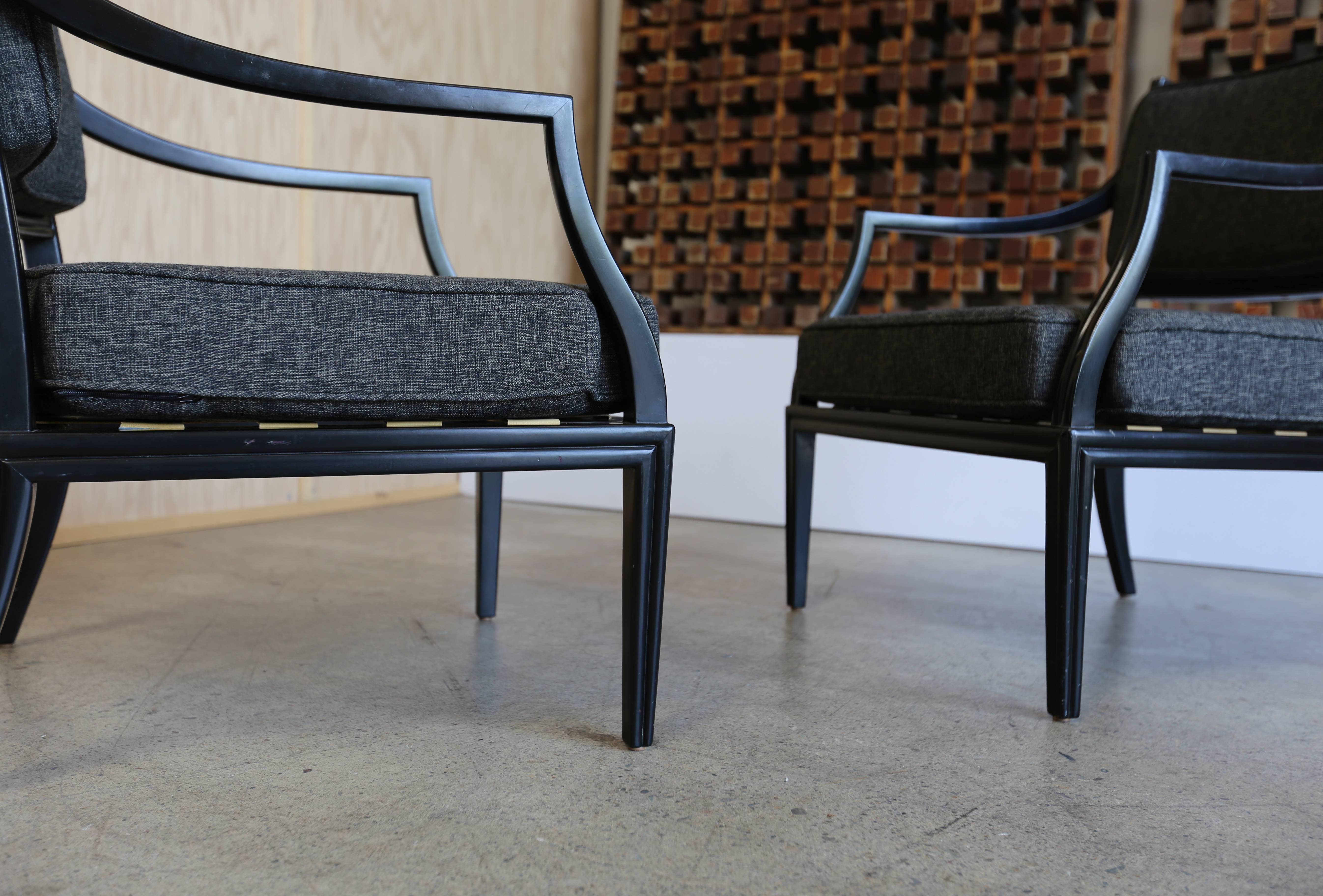 Mid-Century Modern Rare Armchairs by Edward Wormley for Dunbar