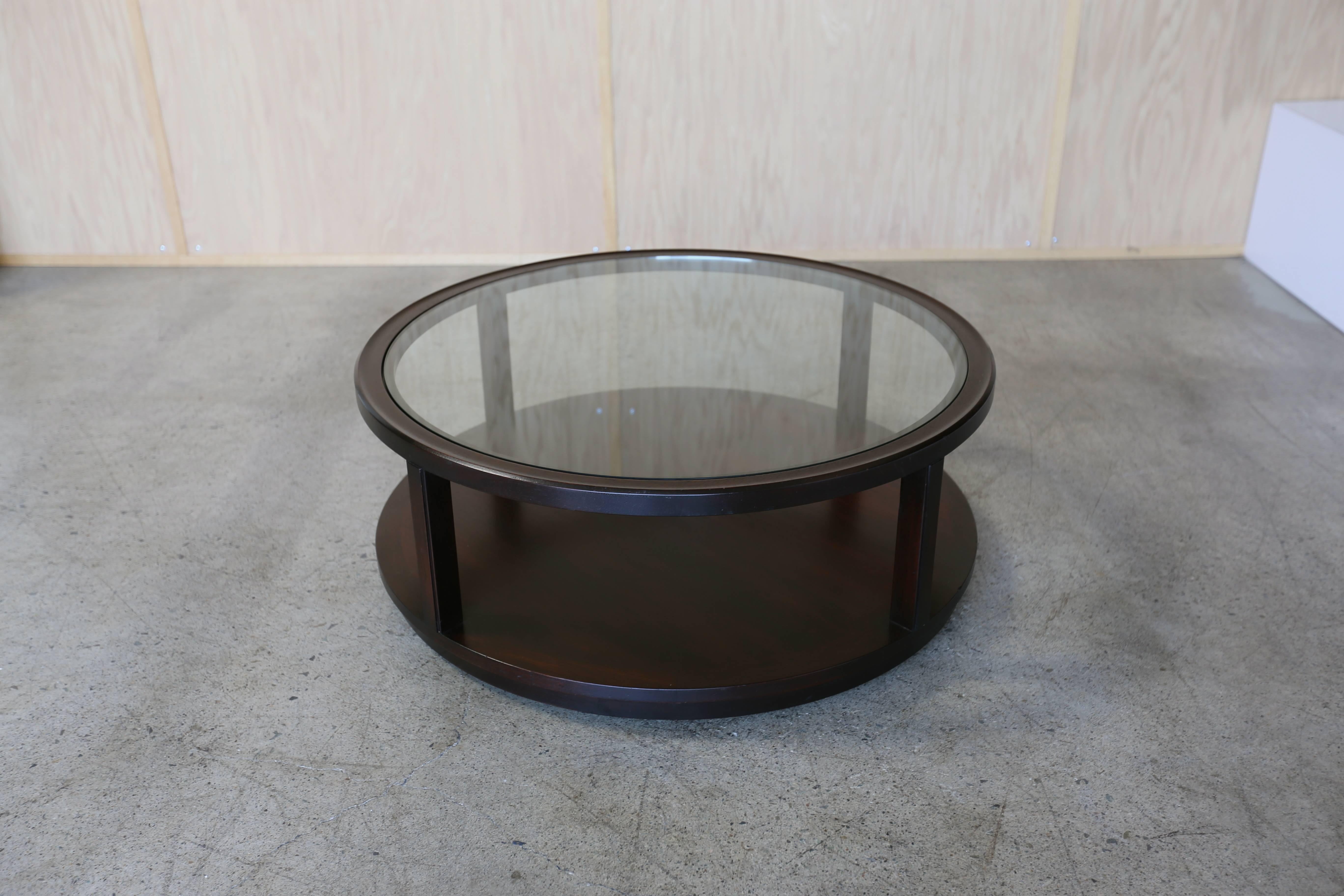 Mahogany and Glass Coffee Table by Edward Wormley  1