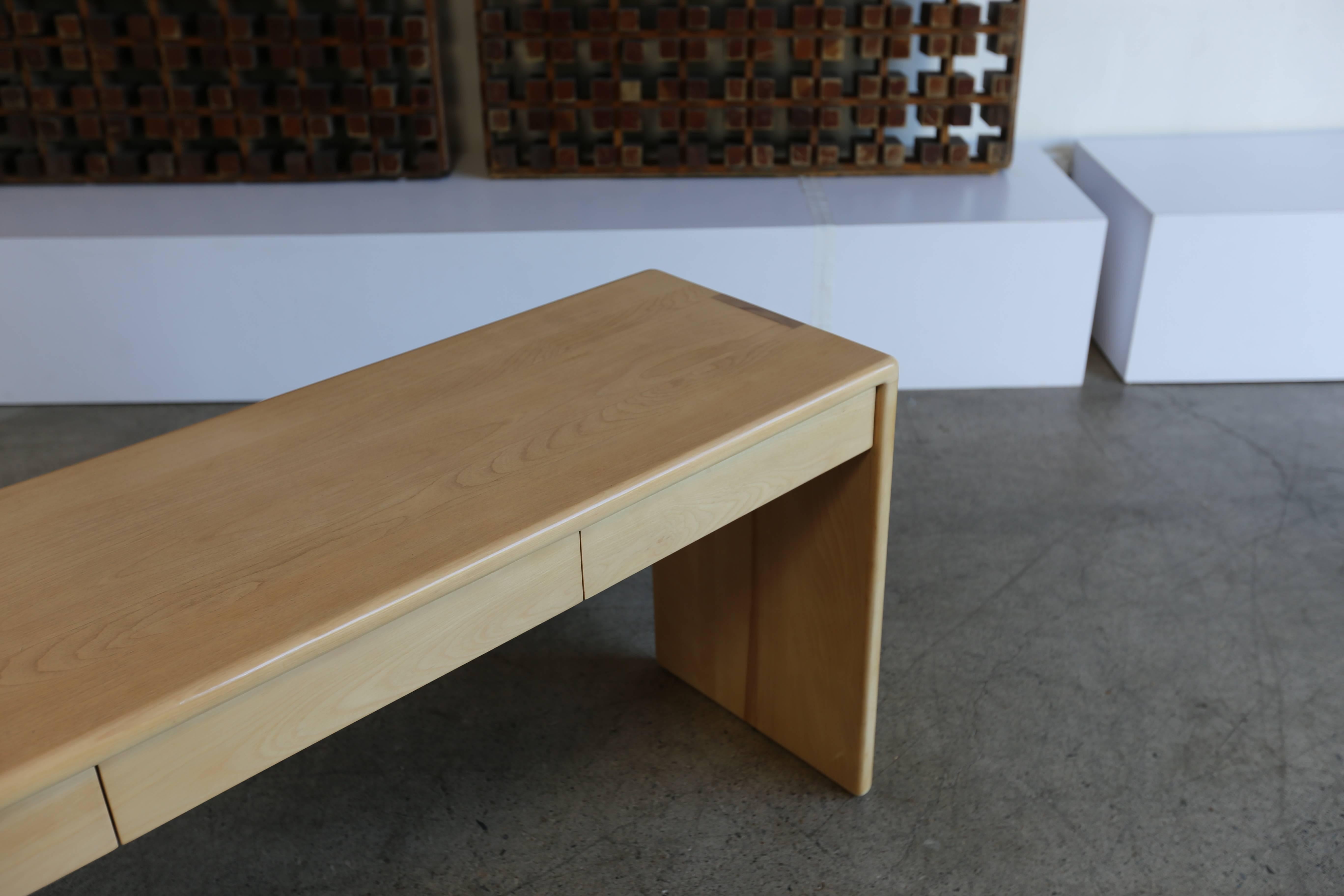 Solid Wood Console Table by Gerald McCabe In Good Condition In Costa Mesa, CA