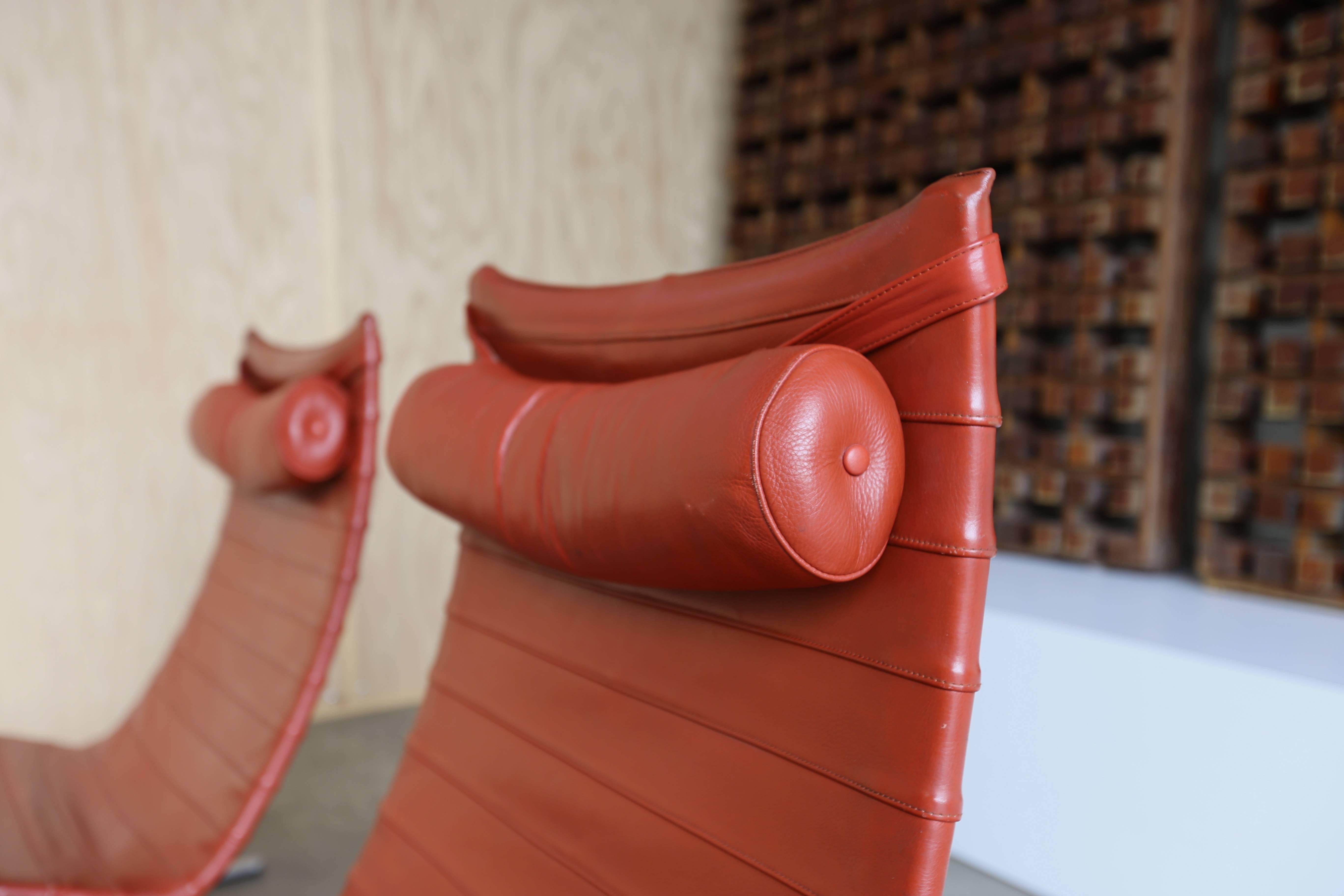 Danish Pair of Poul Kjaerholm Pk20 Lounge Chairs