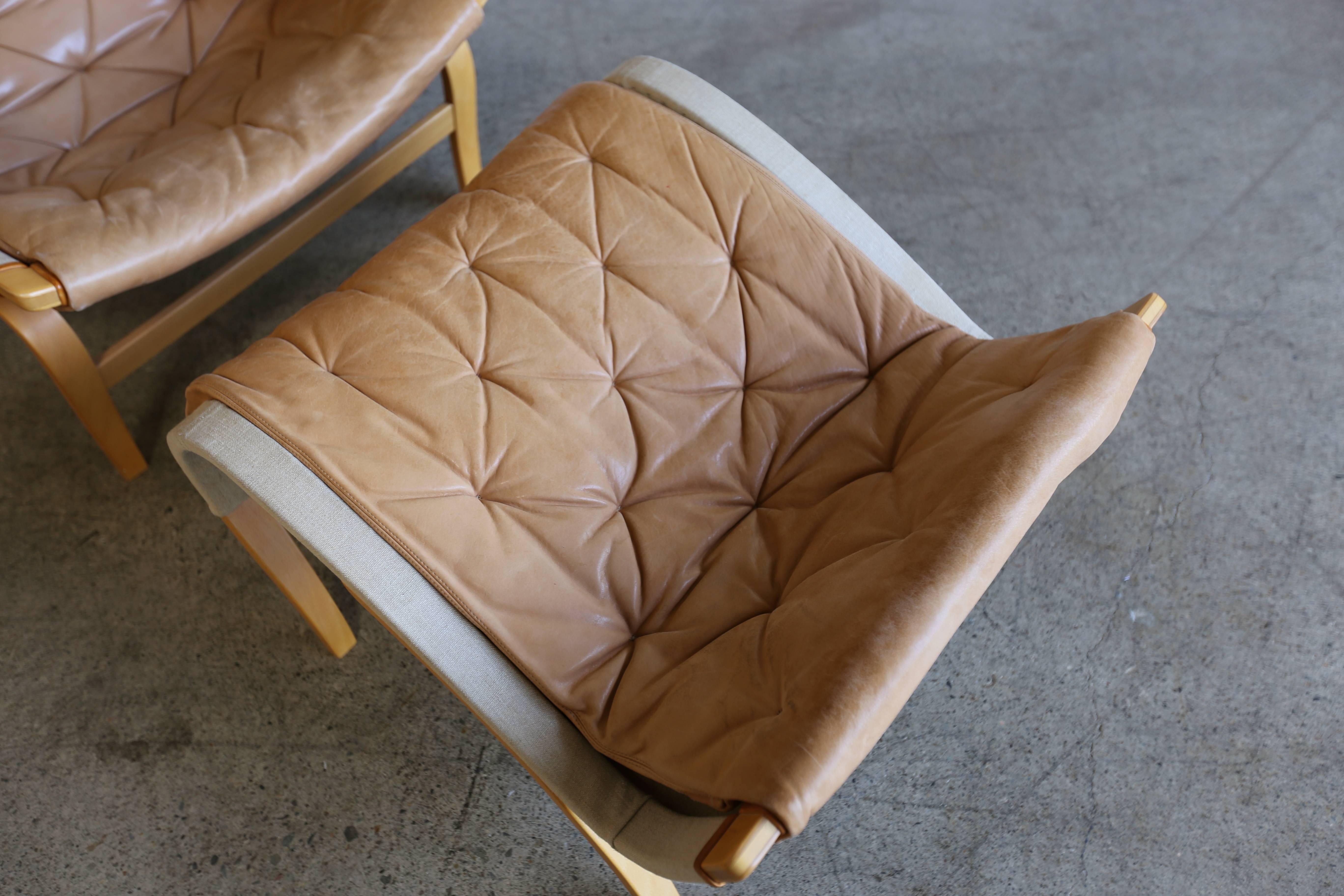 20th Century Pernilla Lounge Chair with Ottoman by Bruno Mathsson