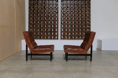 Pair of Leather Lounge Chairs by Camacho Roldan & Artecto Colombia