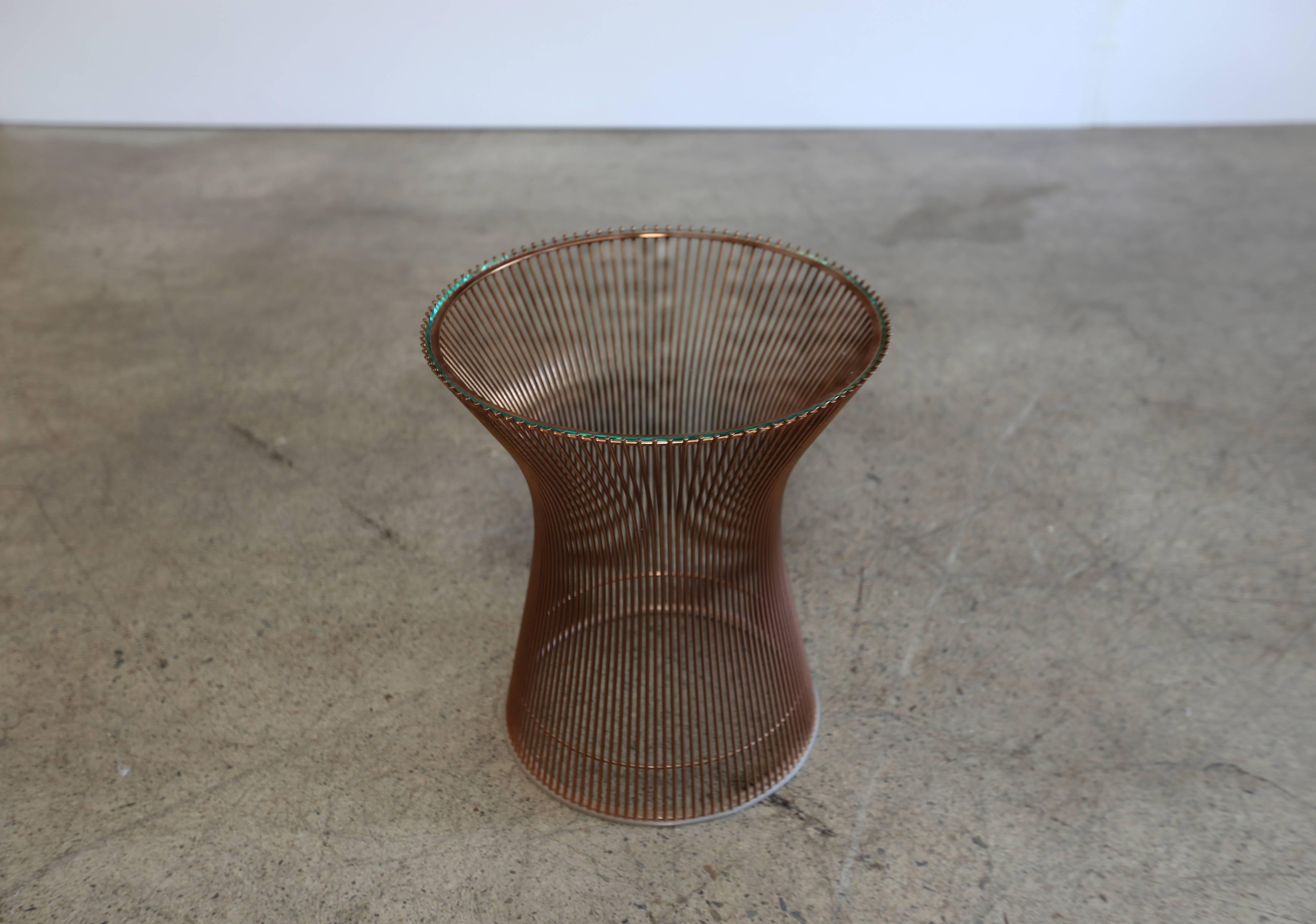 Rare copper occasional / side table by Warren Platner for Knoll.