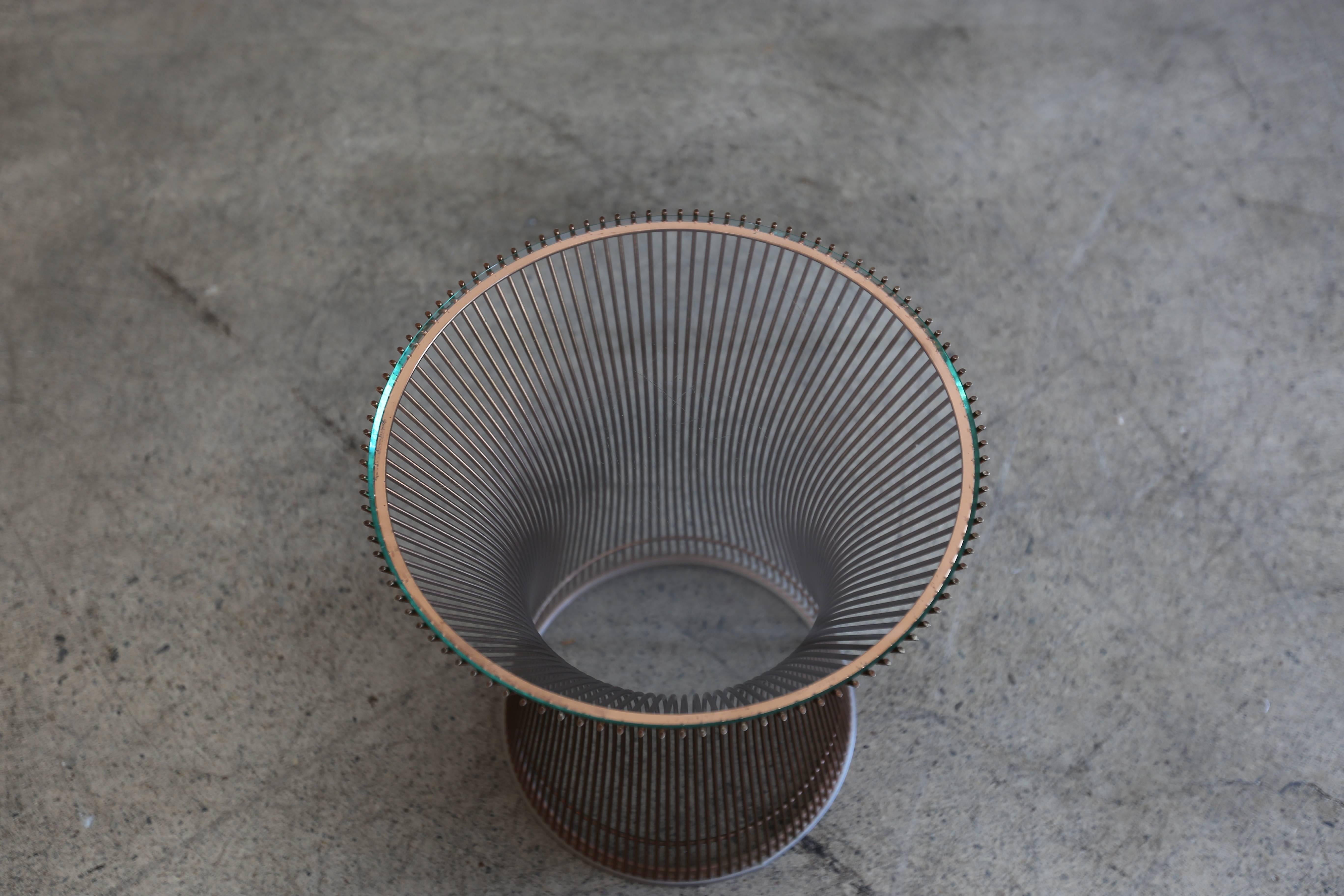 American Rare Copper Occasional Table by Warren Platner