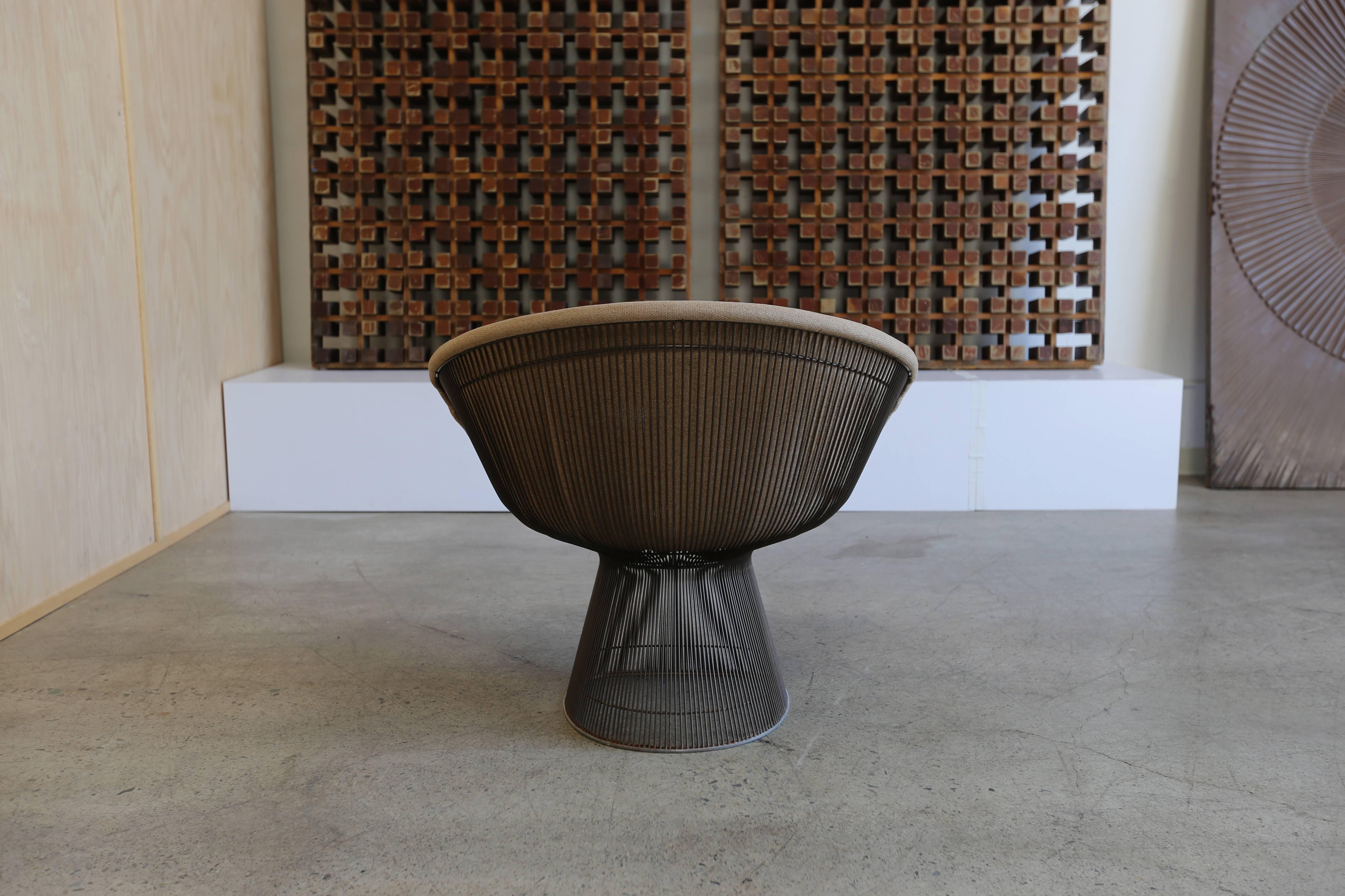 Mid-Century Modern Bronze Lounge Chair by Warren Platner for Knoll