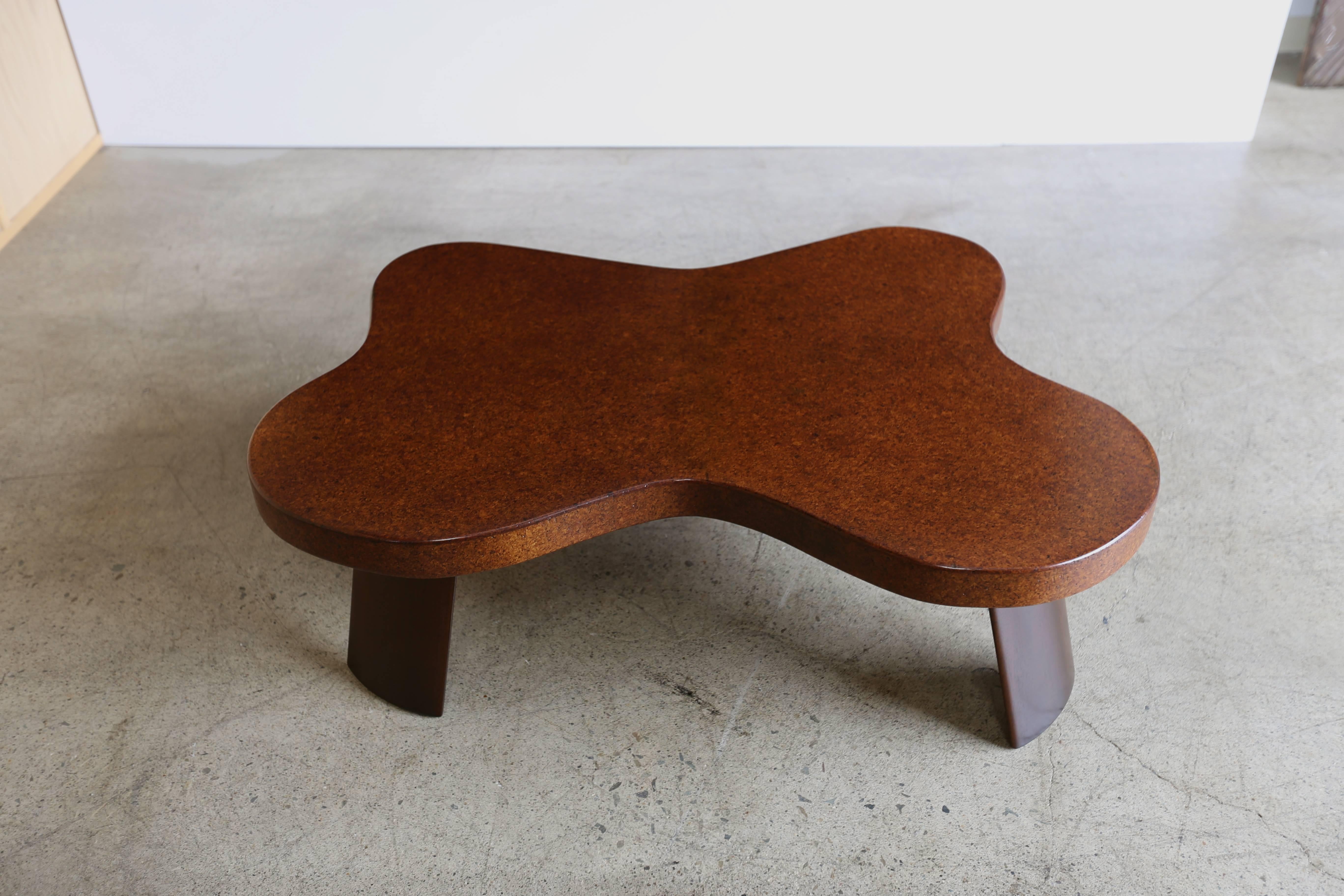 American Amoeba Cork Top Coffee Table by Paul Frankl