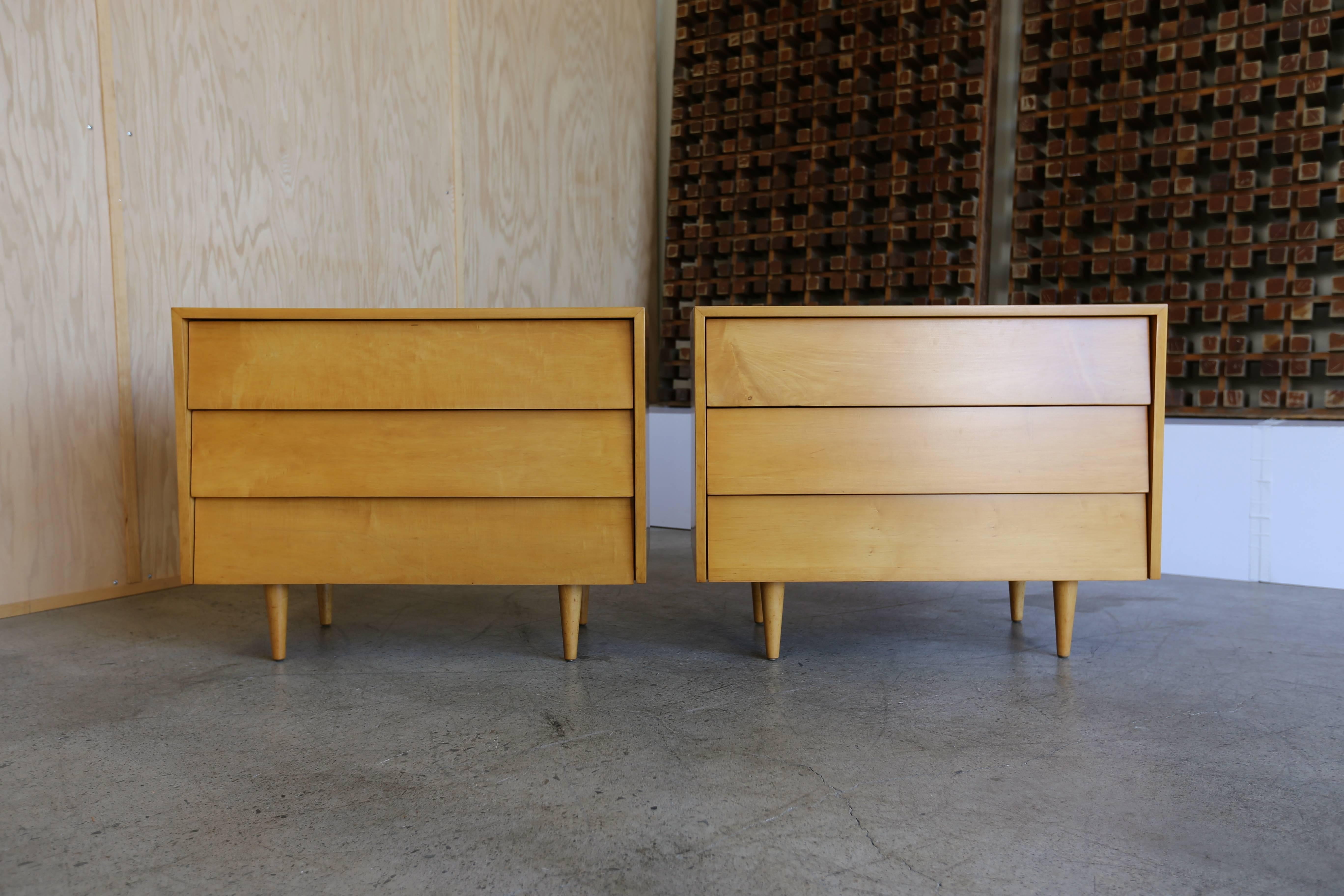 Mid-Century Modern Pair of Early Chest by Florence Knoll