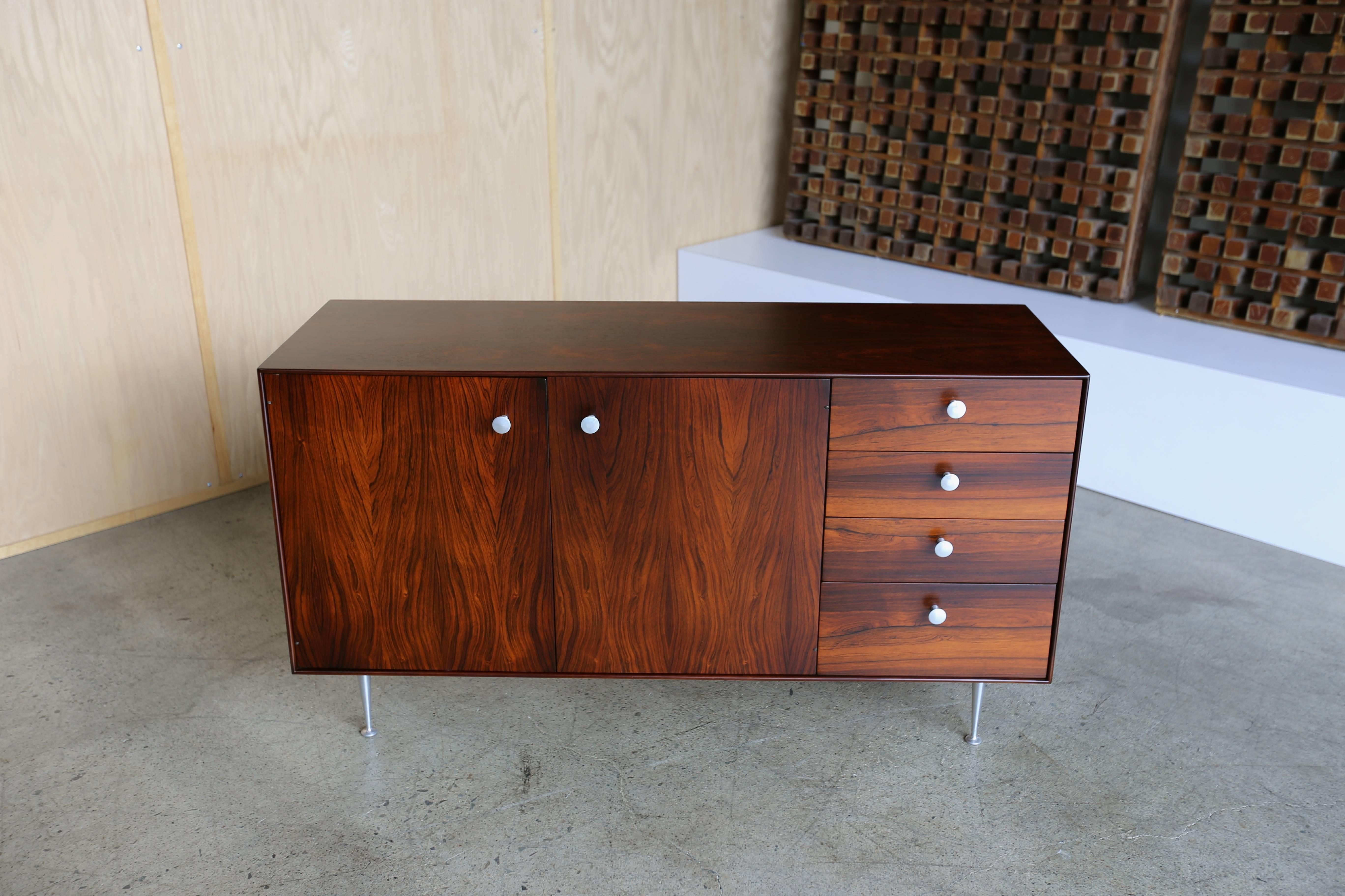 20th Century George Nelson Rosewood Thin Edge Credenza