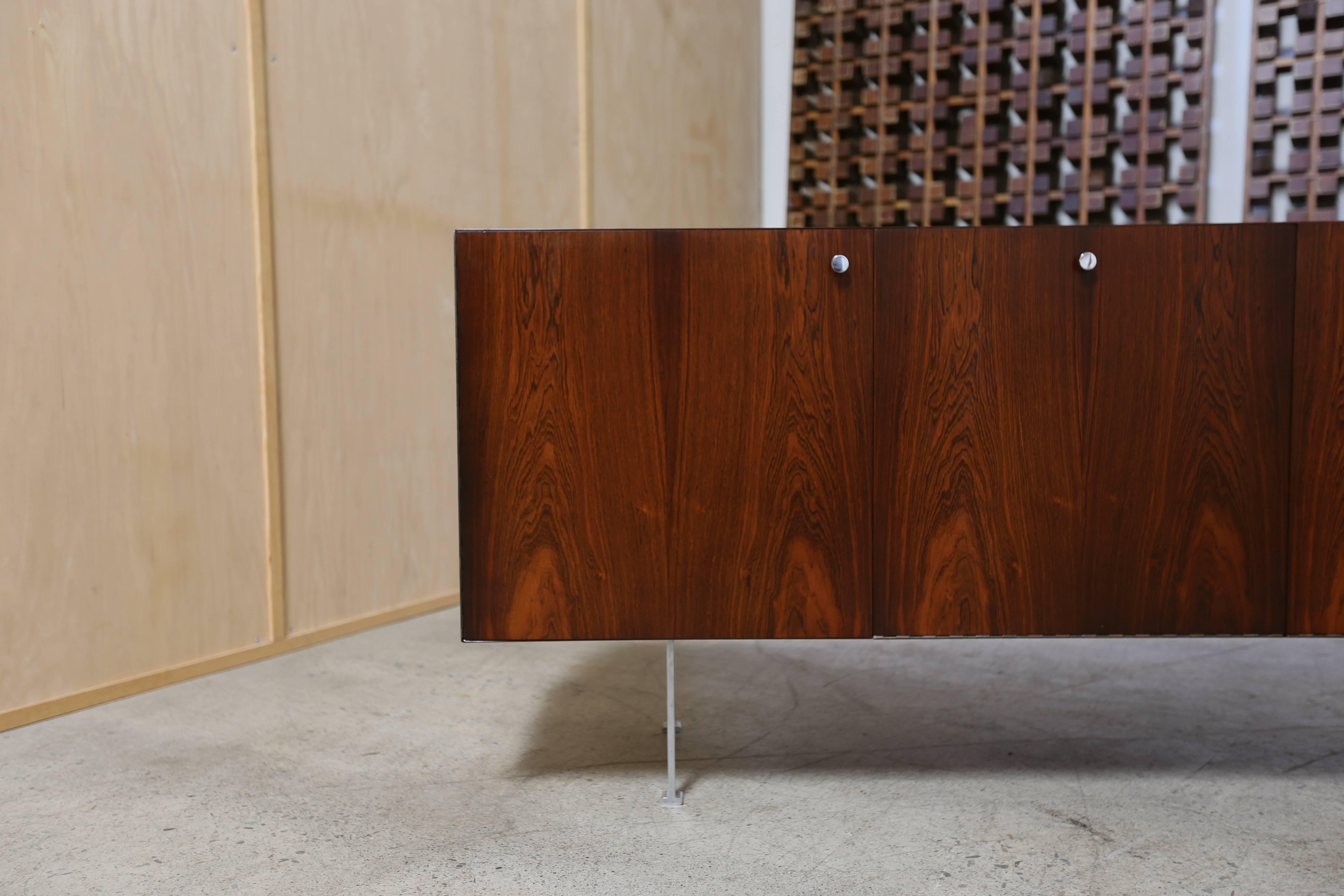 Poul Nørreklit Rosewood Credenza for Georg Petersens In Good Condition In Costa Mesa, CA