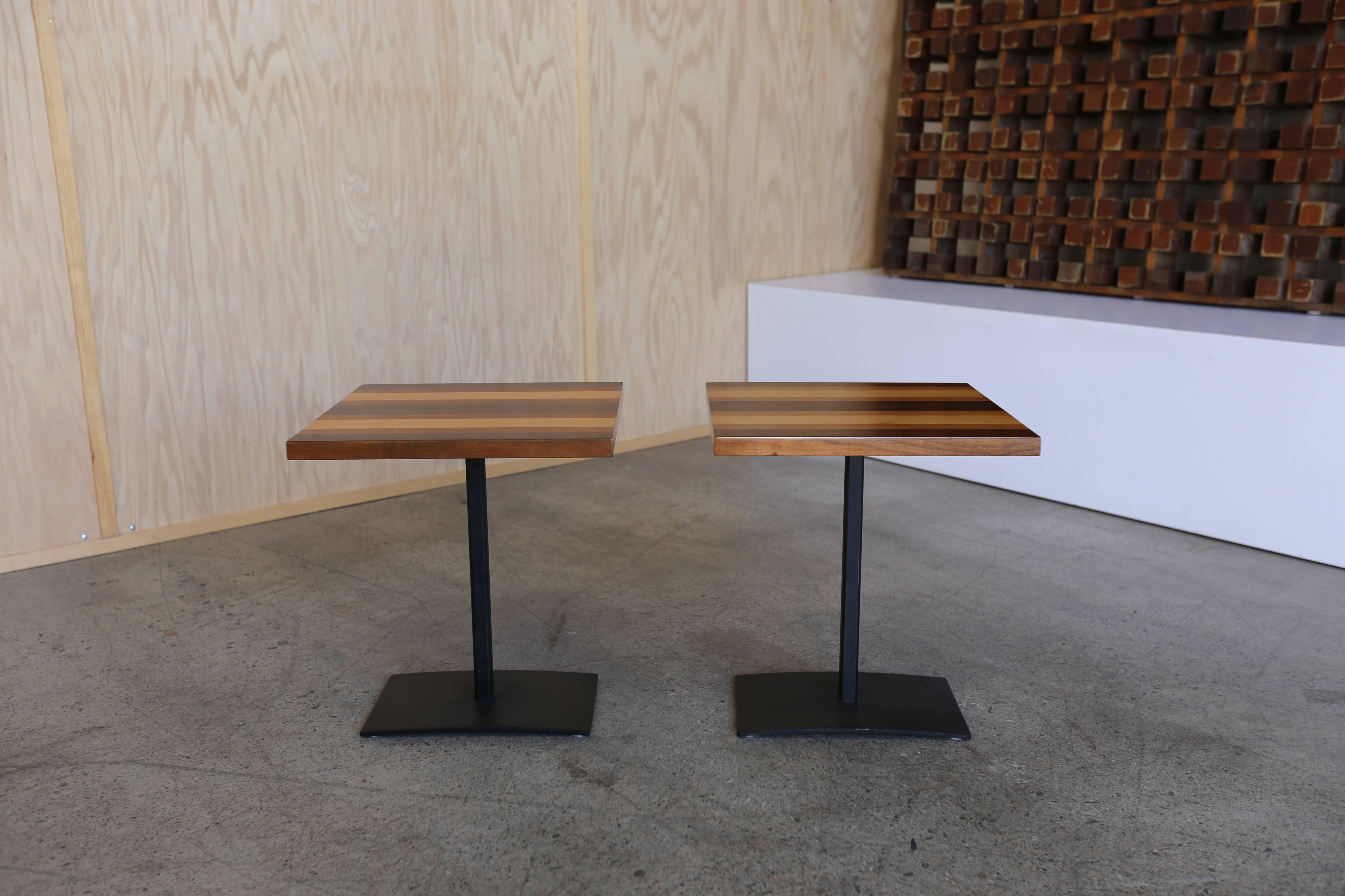 Enameled Pair of Occasional Tables by Milo Baughman for Thayer Coggin