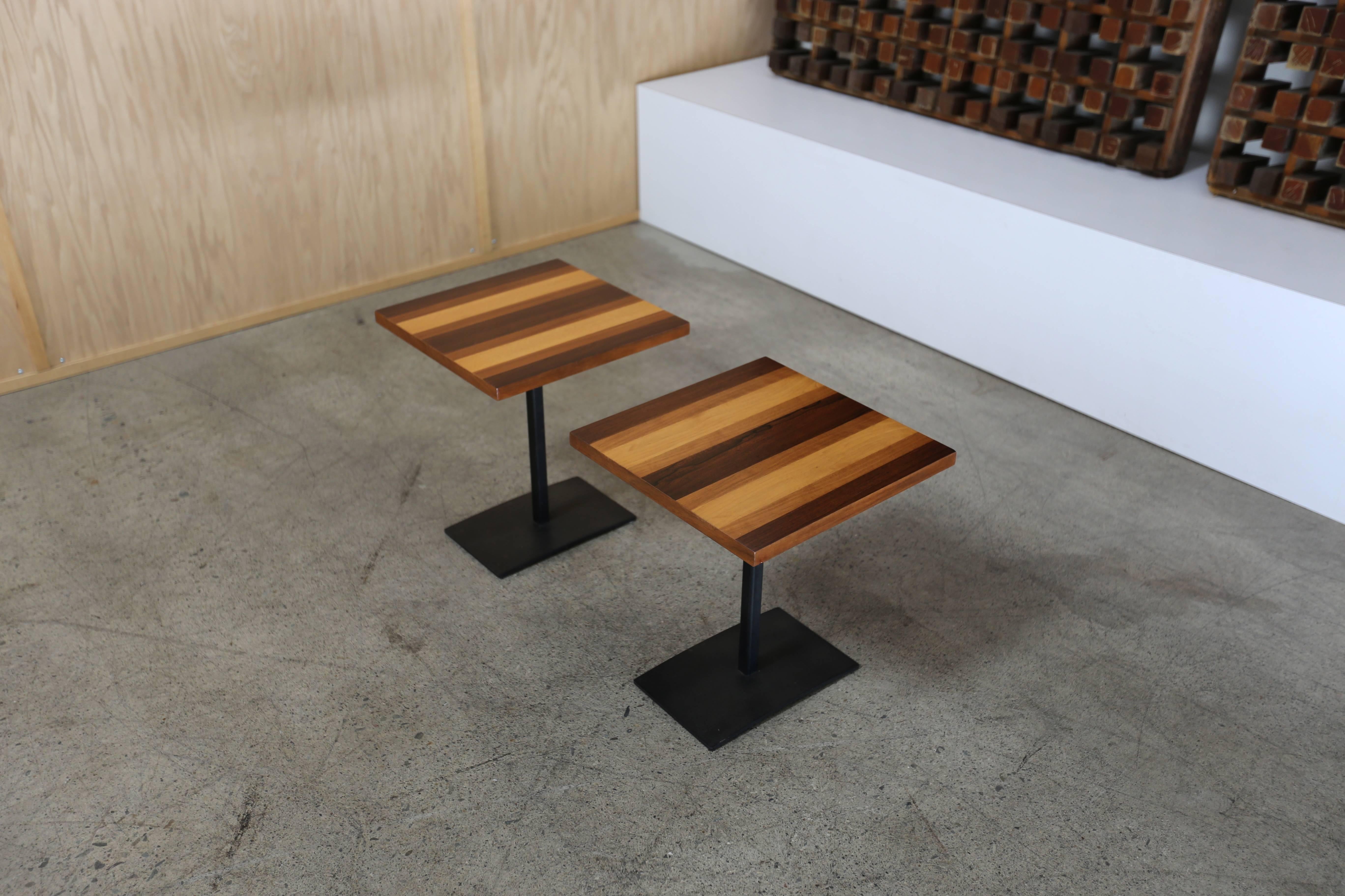 Pair of occasional tables by Milo Baughman for Thayer Coggin.