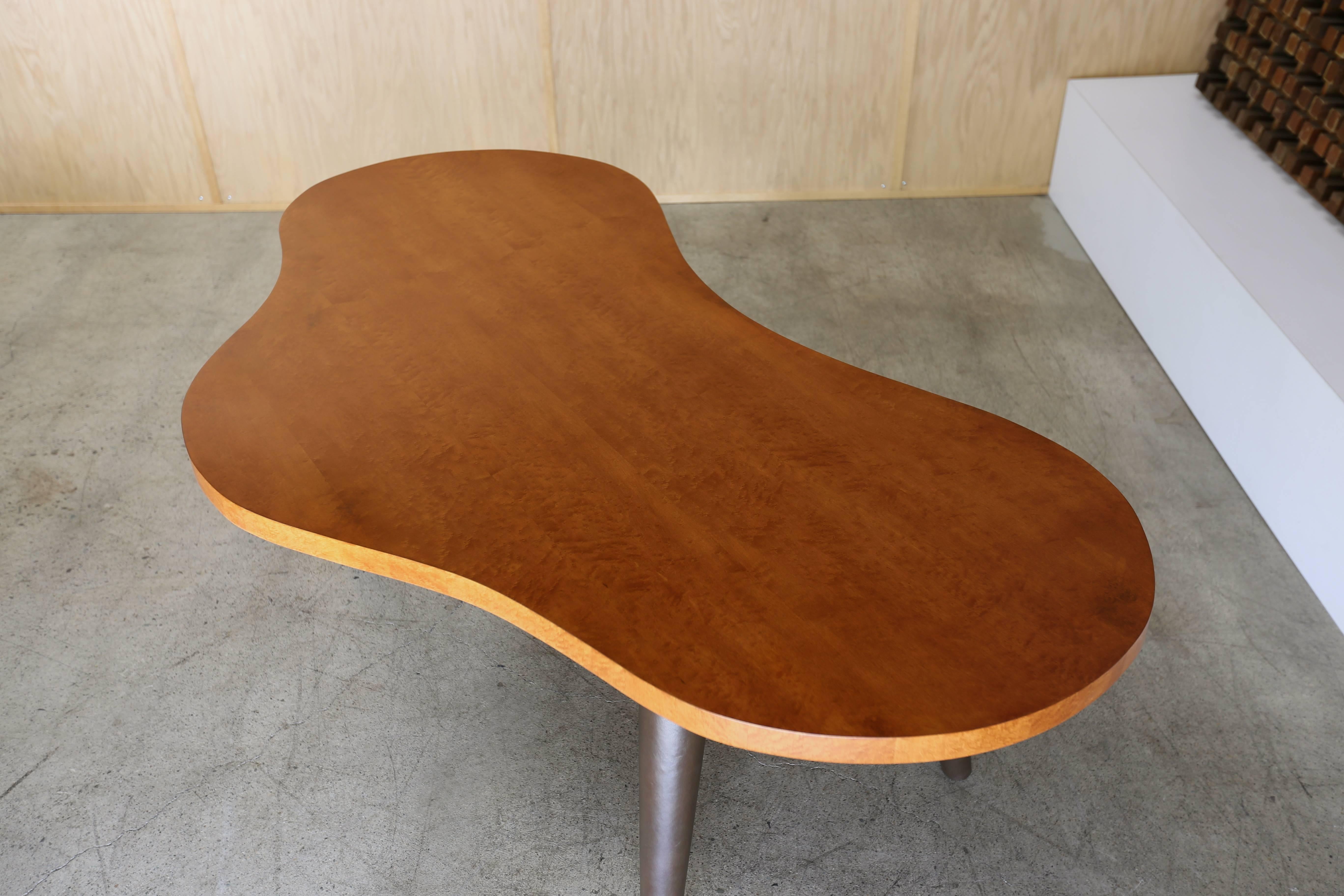 Bird's-Eye Maple and Leather Biomorphic Desk 2
