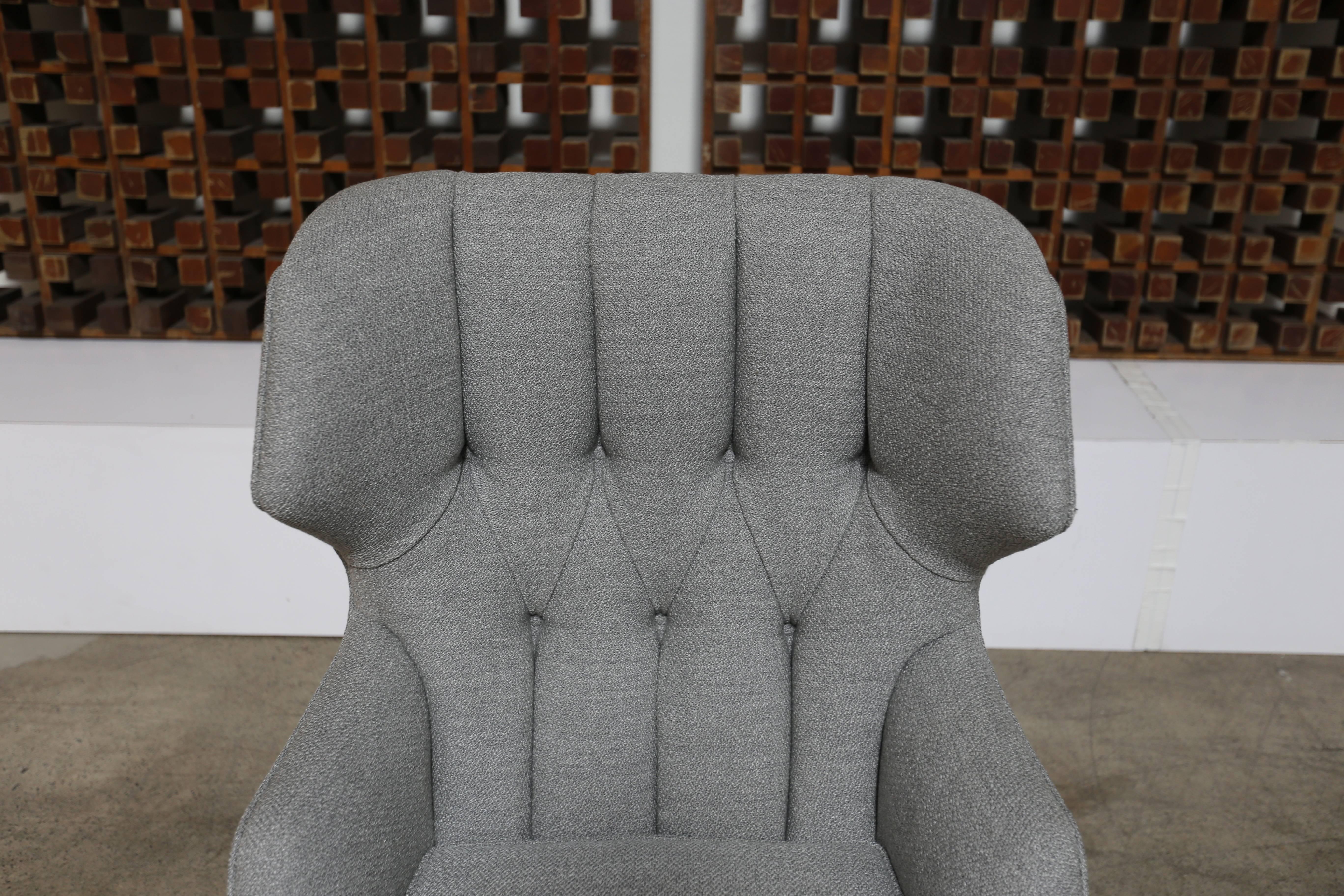 Janus Wing Chair and Ottoman by Edward Wormley In Excellent Condition In Costa Mesa, CA
