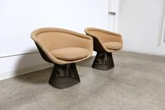 Warren Platner Bronze Lounge Chairs