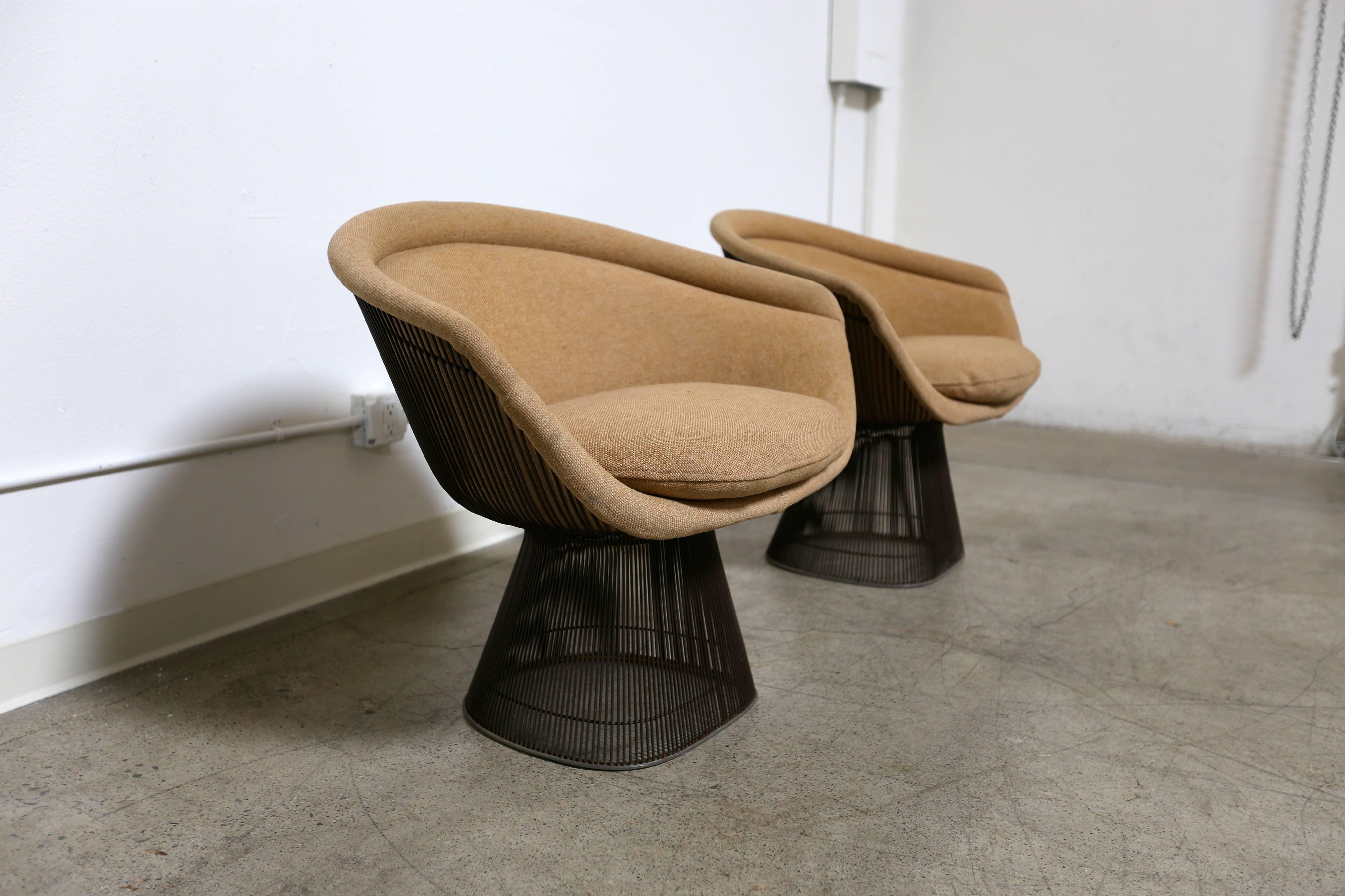 Warren Platner Bronze Lounge Chairs 1