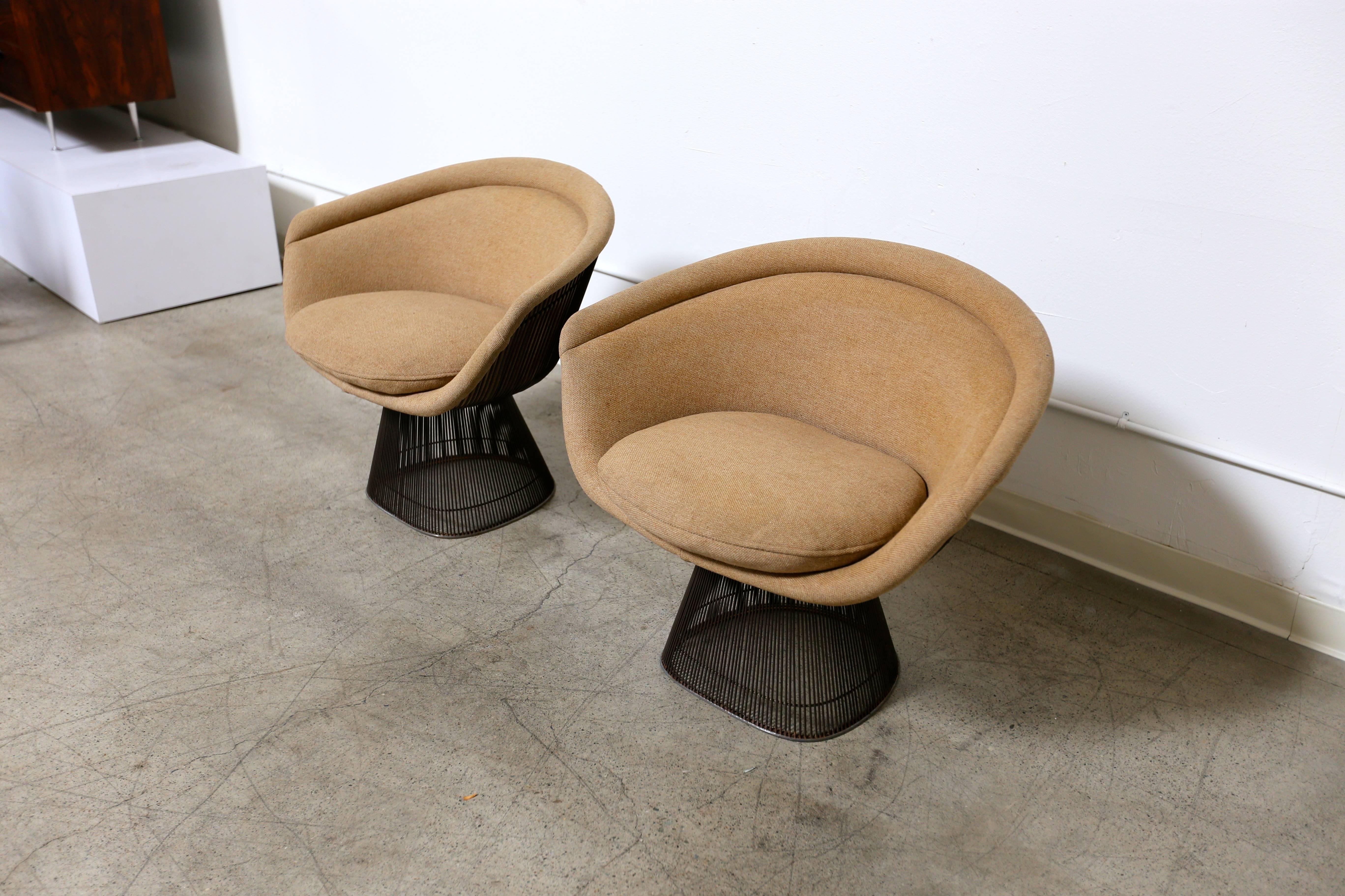 Warren Platner Bronze Lounge Chairs 2