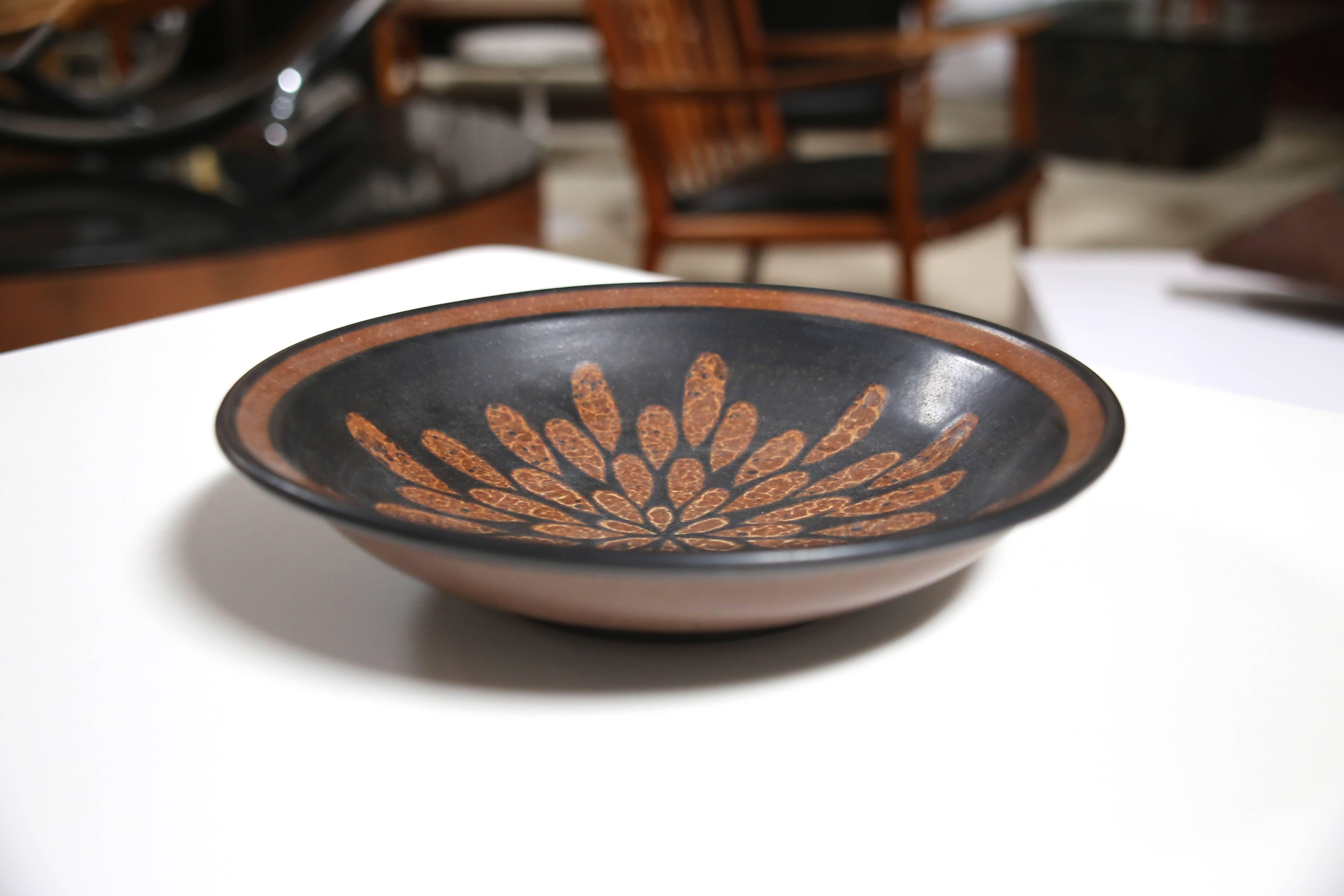 Glazed stoneware bowl by Harrison Mcintosh. MOVING SALE!!!