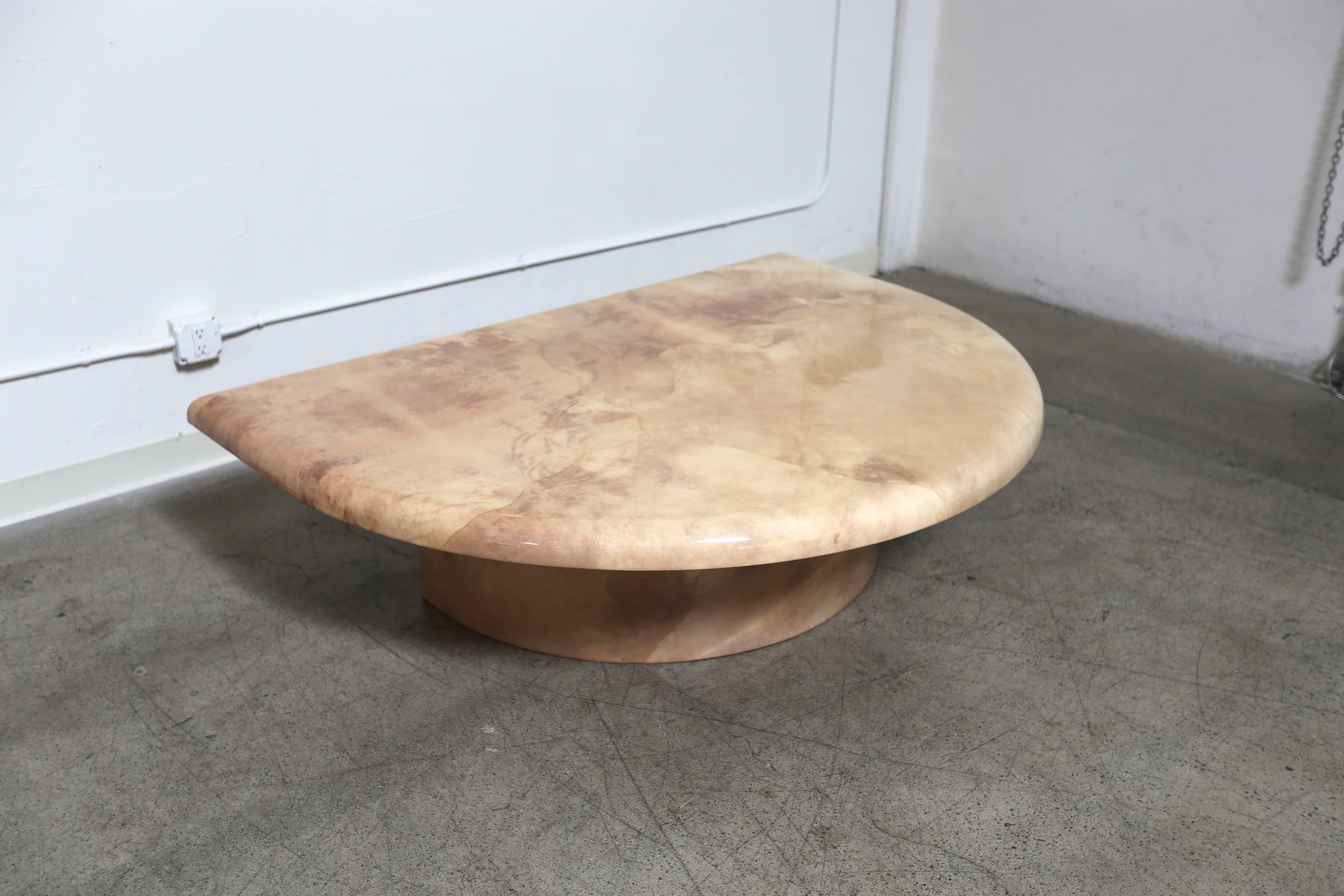 20th Century Lacquered Goatskin Coffee Table from a Architect Ed Lohrbach Interior 