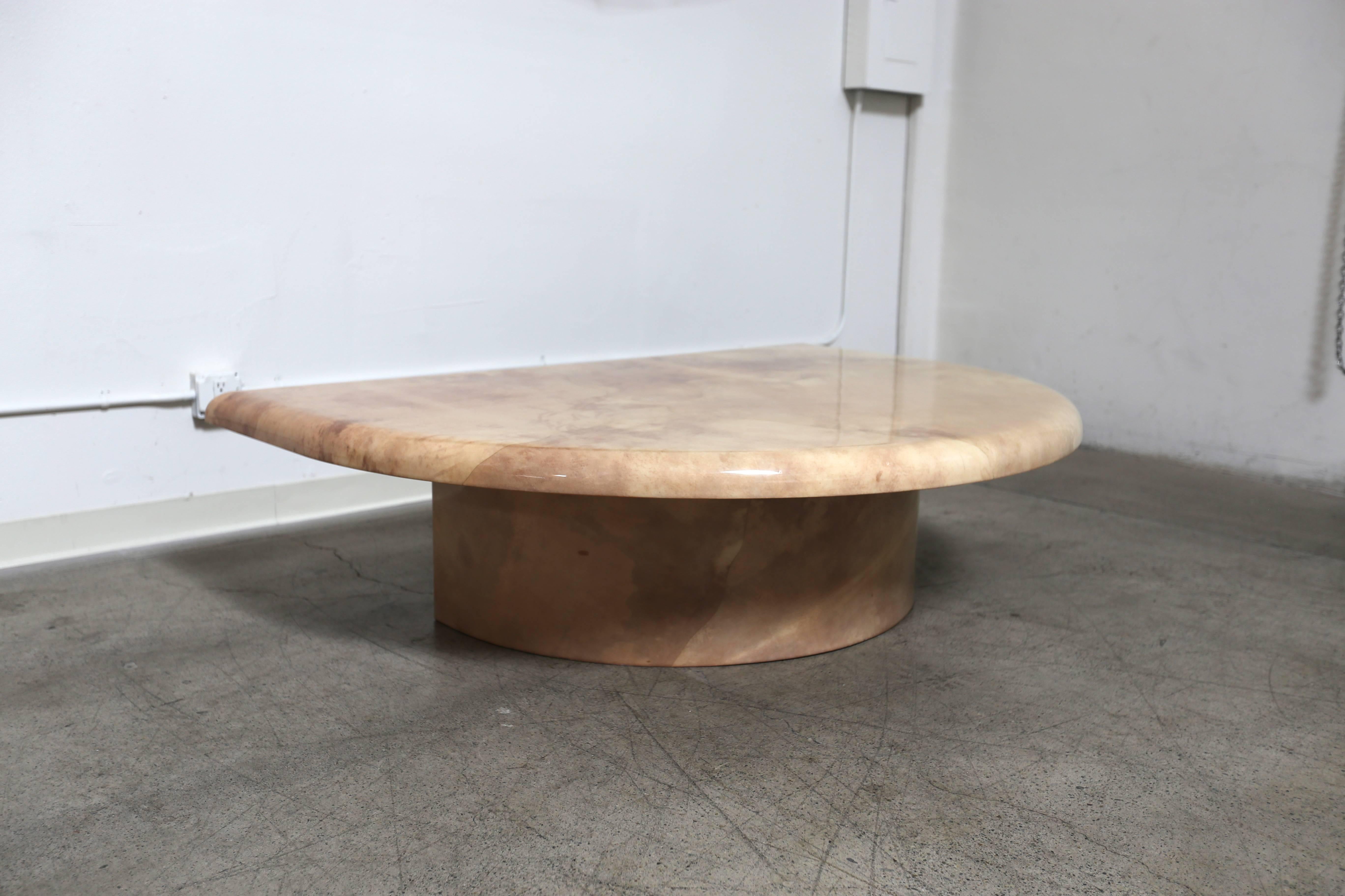 Lacquered Goatskin Coffee Table from a Architect Ed Lohrbach Interior  3