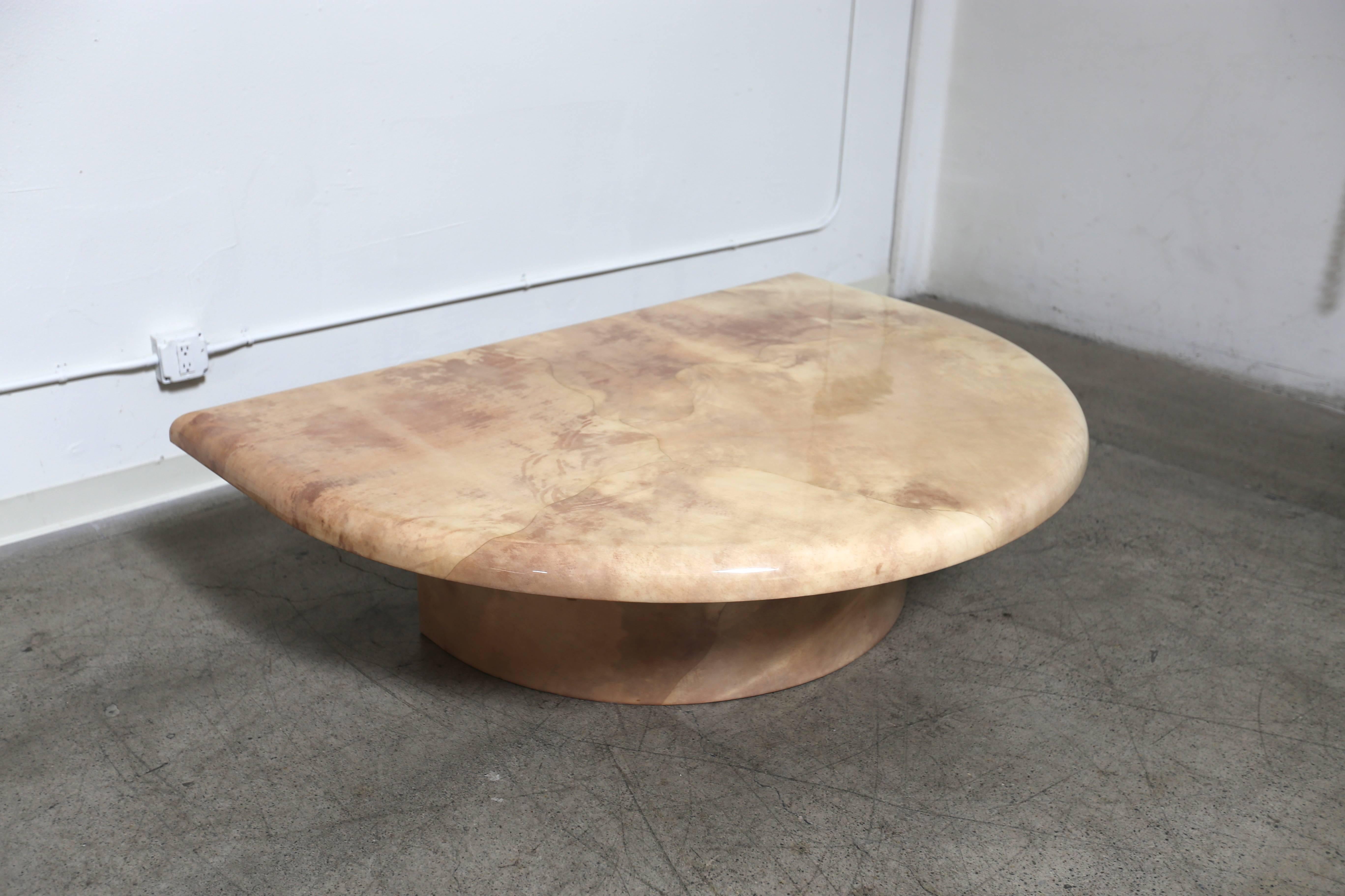 Modern Lacquered Goatskin Coffee Table from a Architect Ed Lohrbach Interior 
